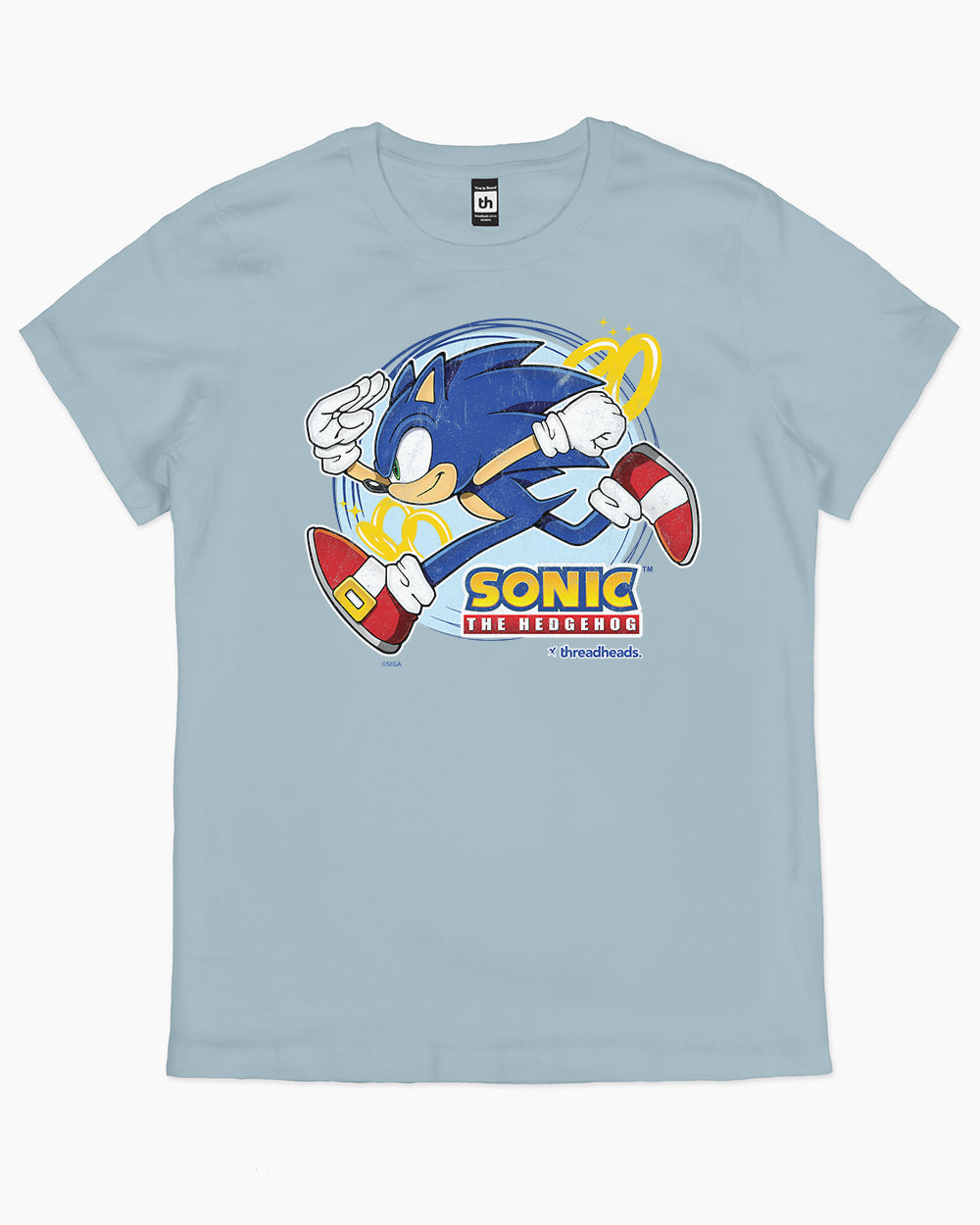 Vintage Sonic T-Shirt Australia Online #colour_pale blue