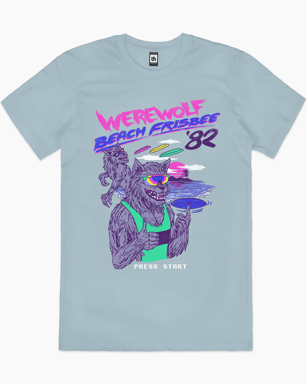 Werewolf Beach Frisbee T-Shirt Australia Online