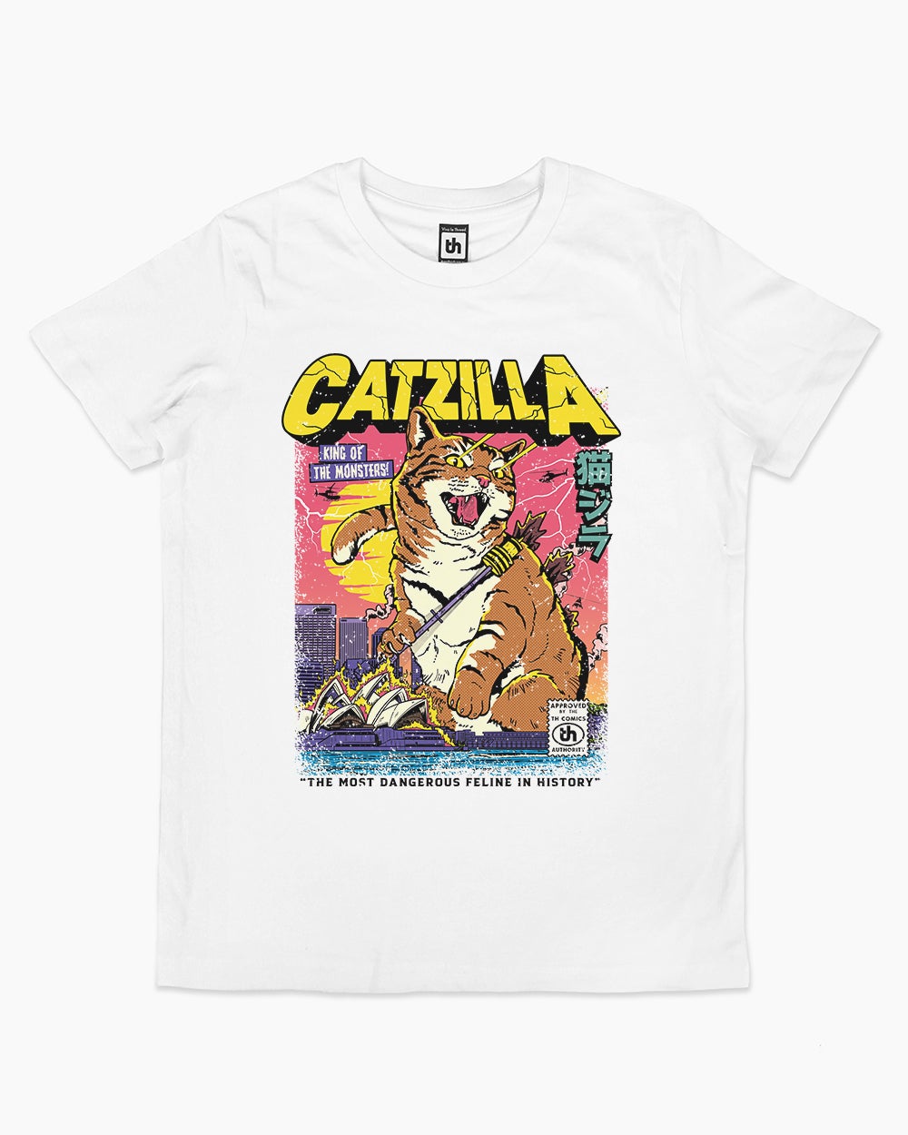 Catzilla Retro Titan Kids T-Shirt | Graphic Kids T-Shirt | Threadheads