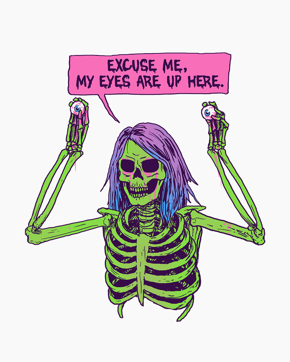 My Eyes are Up Here Crop Tee Australia Online #colour_white