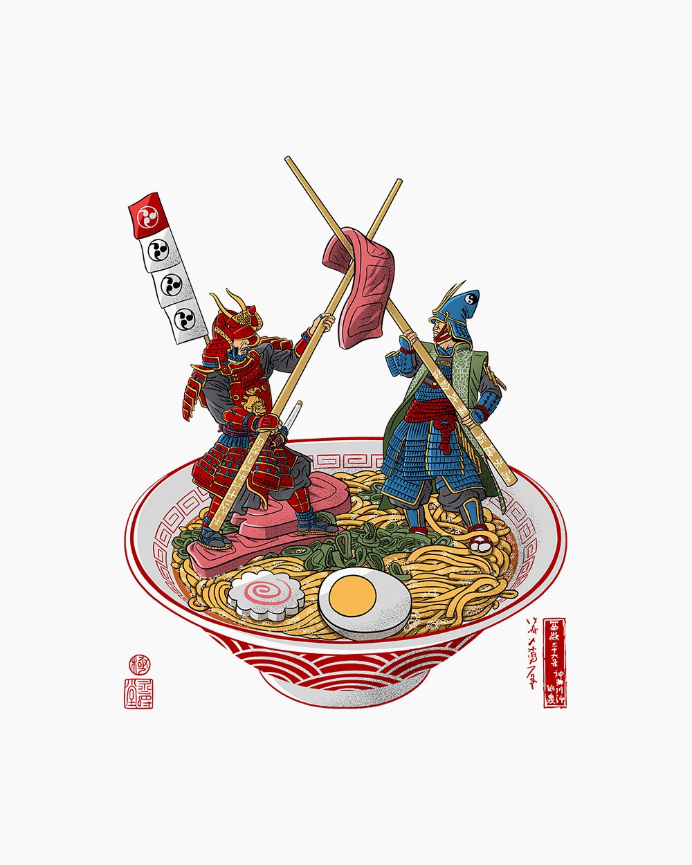 Samurai Duel over Ramen T-Shirt Australia Online