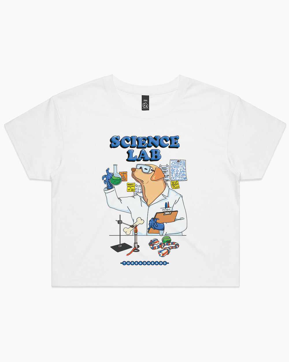 Science Lab Crop Tee Australia Online #colour_white
