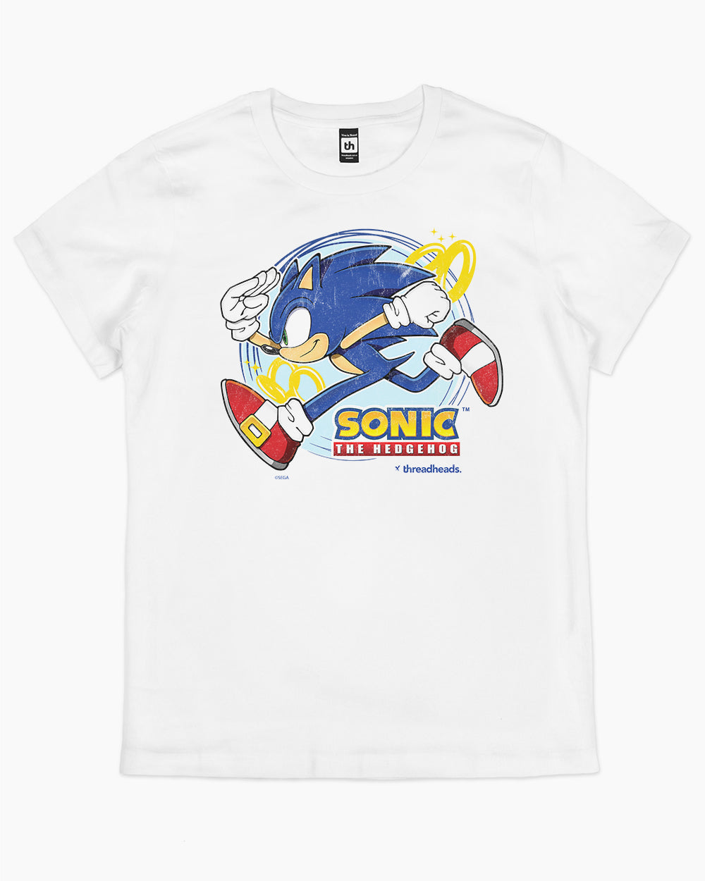 Vintage Sonic T-Shirt Australia Online #colour_white