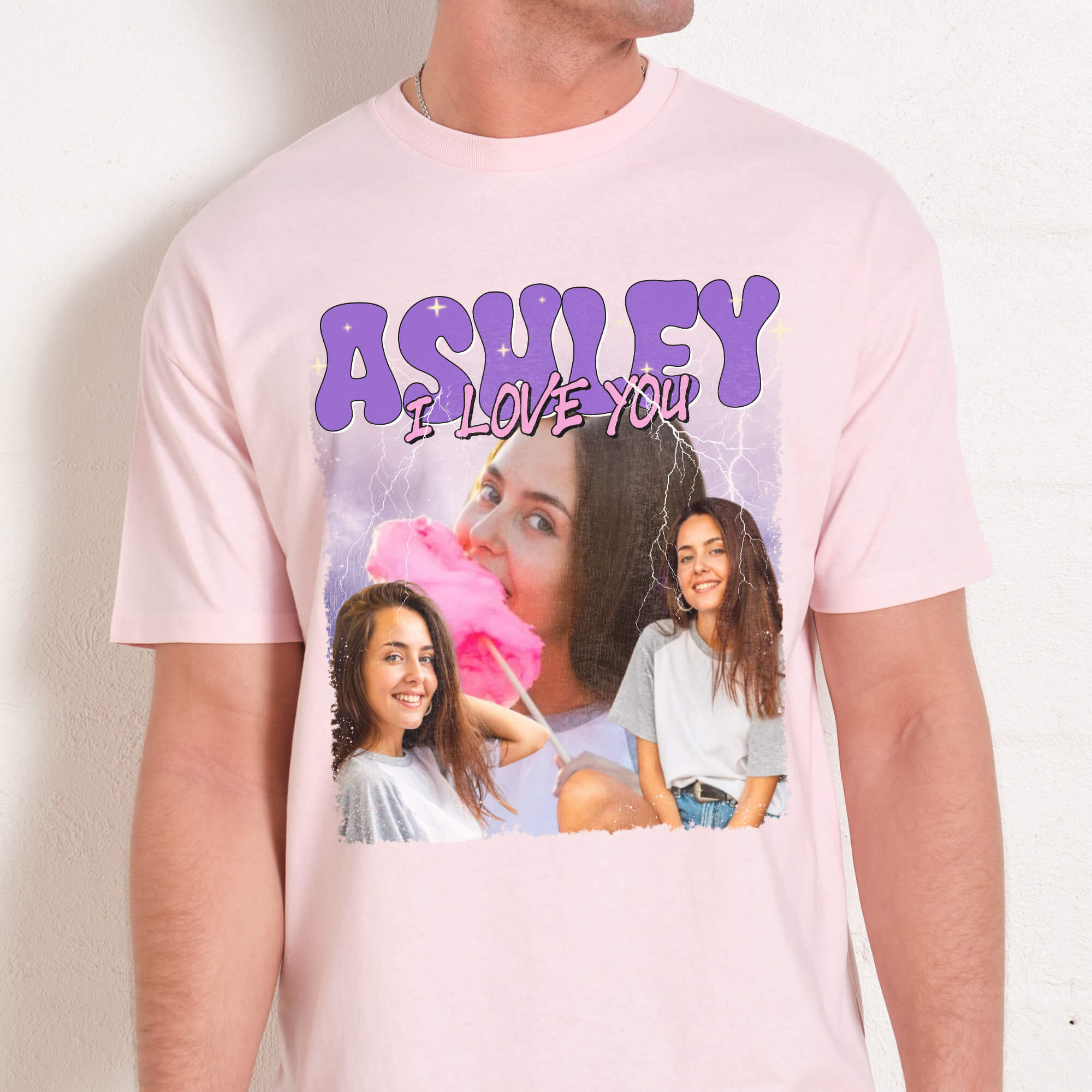 Custom Bootleg Design - Pink T-shirt