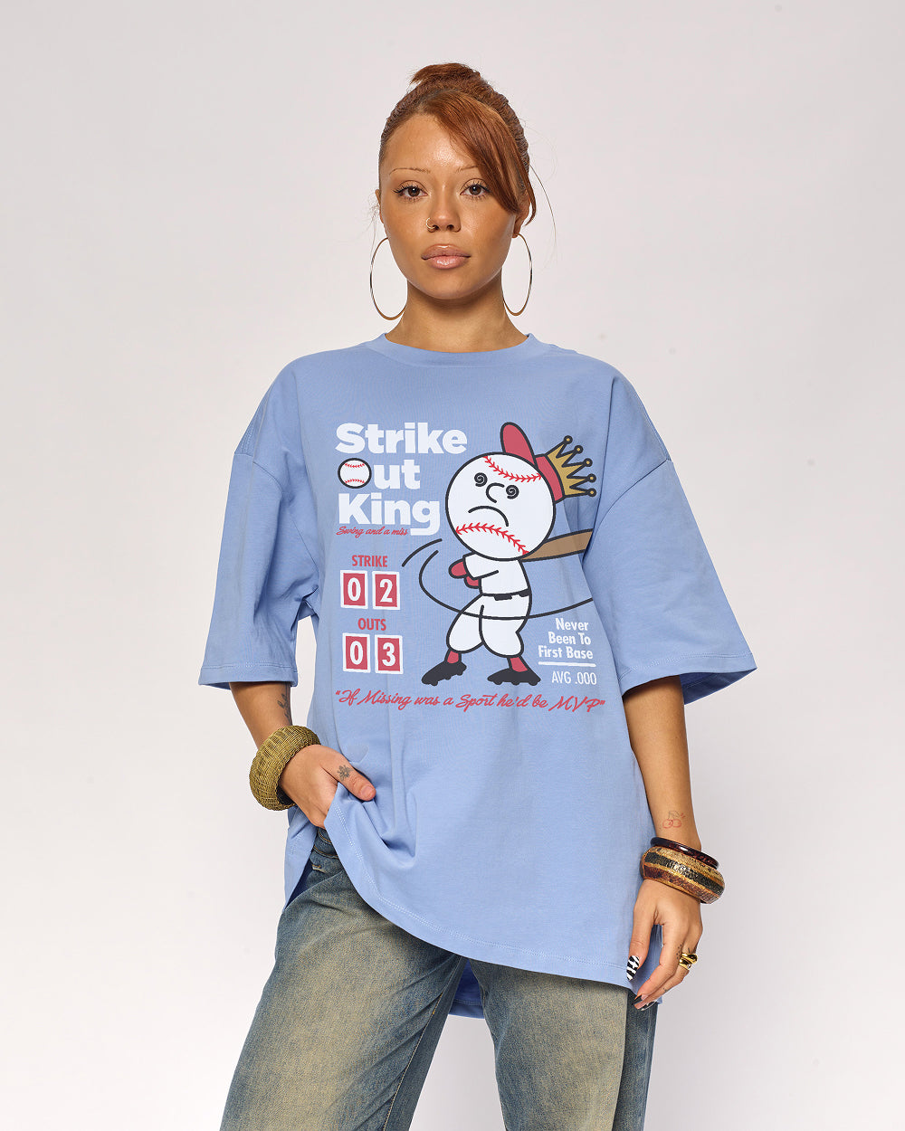 Strike Out King Oversized Tee