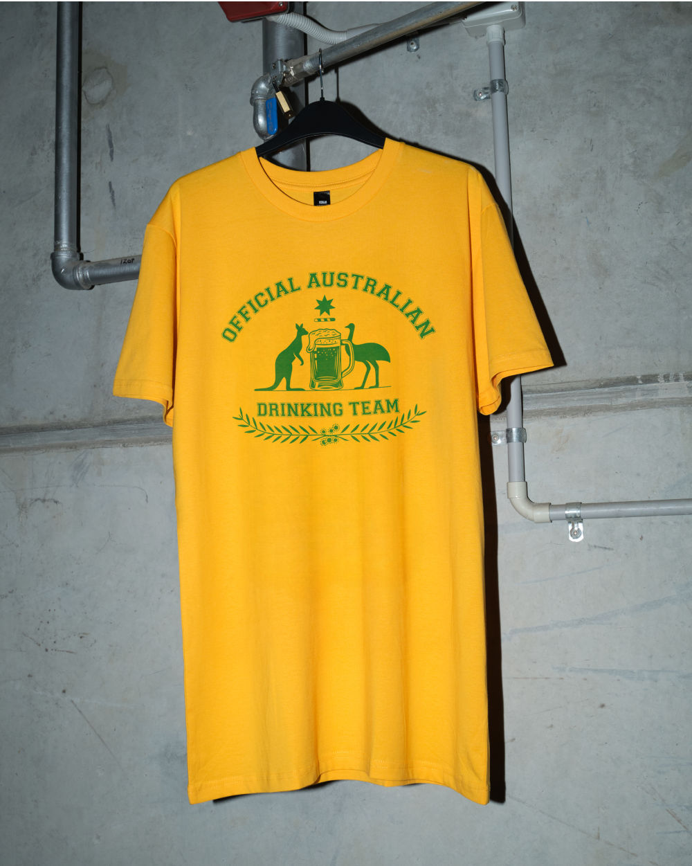 Official Australian Drinking Team T-Shirt Australia Online #colour_yellow