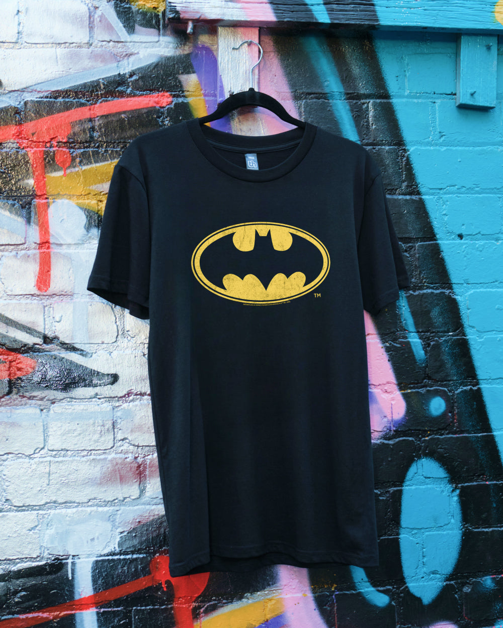 Batman Classic Logo T-Shirt Australia Online #colour_black