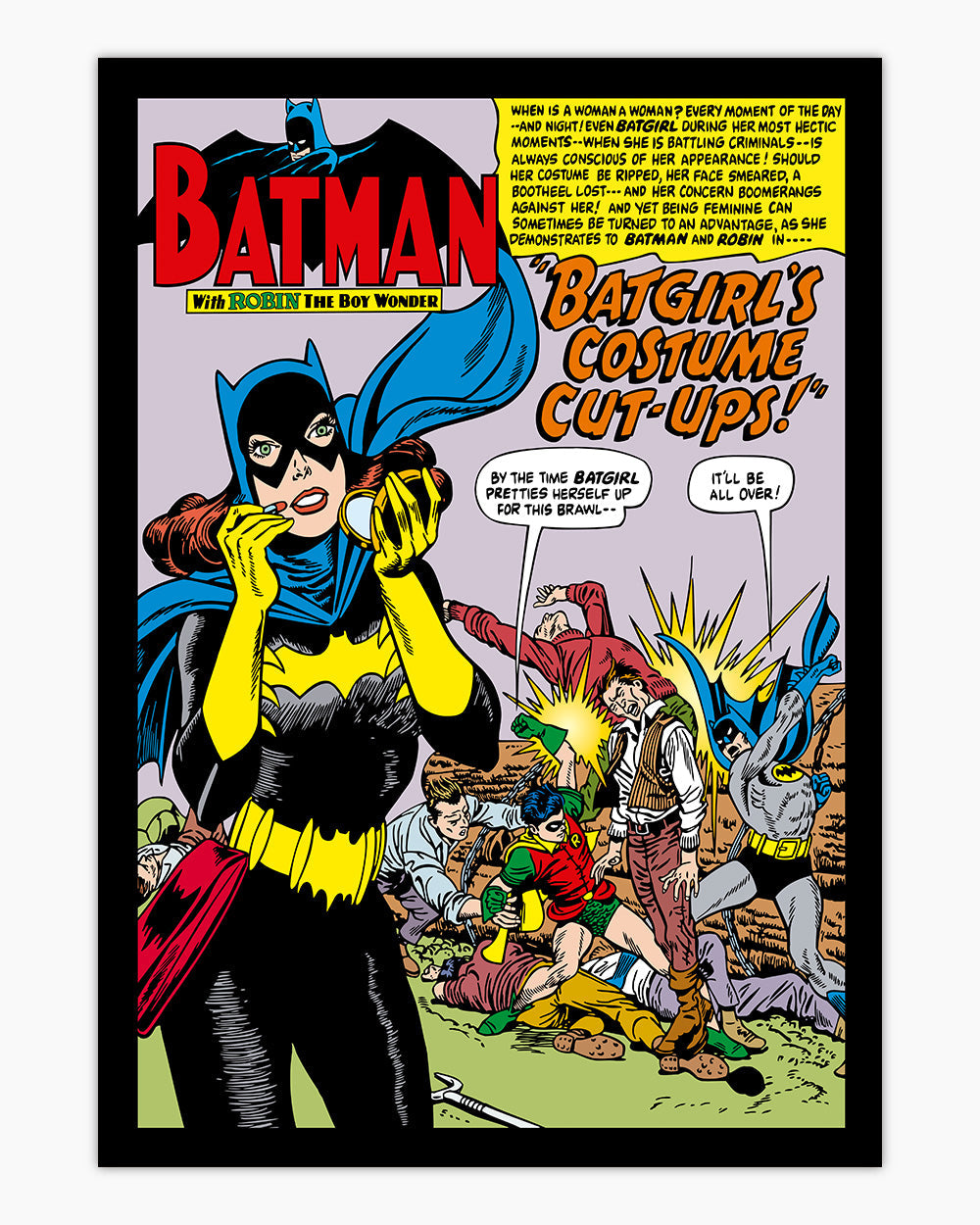 Batgirls Costume Art Print #colour_Black
