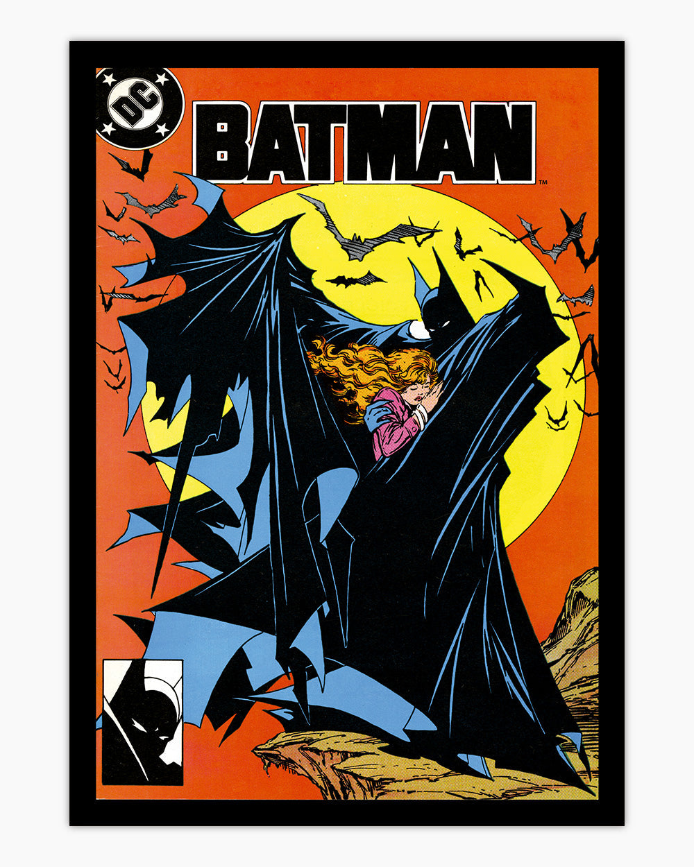 Batman Hero Art Print #colour_Black