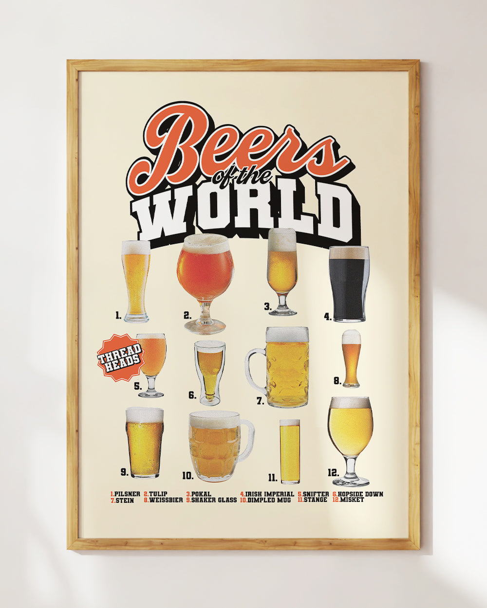 Beers of the World Art Print Australia Online