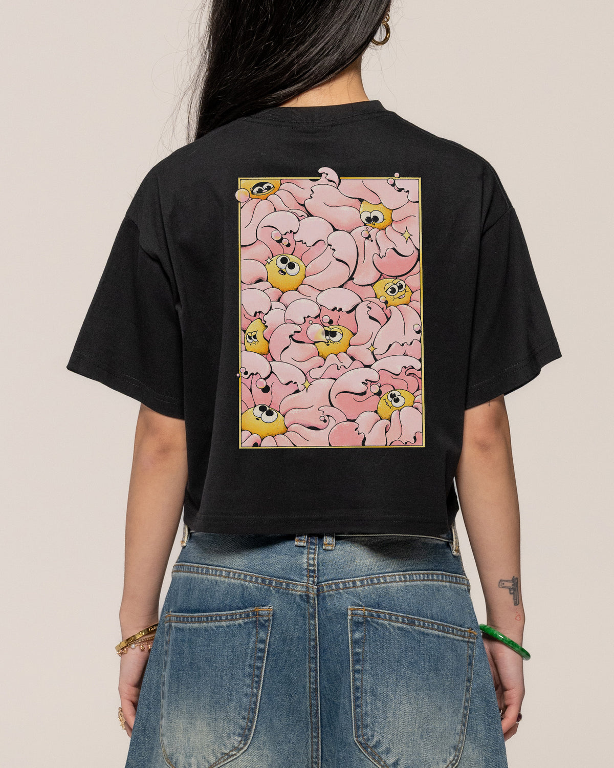 Bubble Blossom Crop Tee