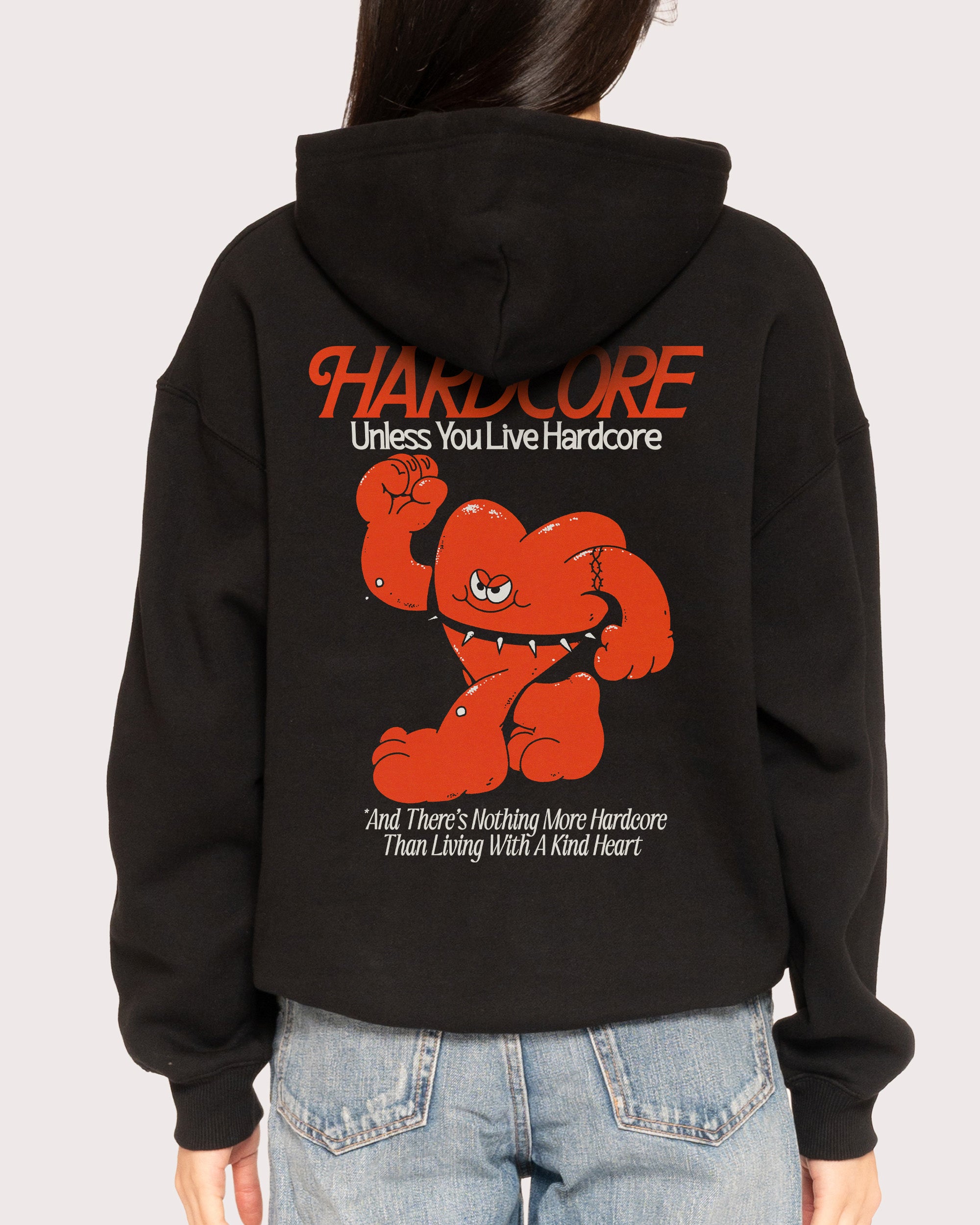 Hardcore Heartcore Black Hoodie
