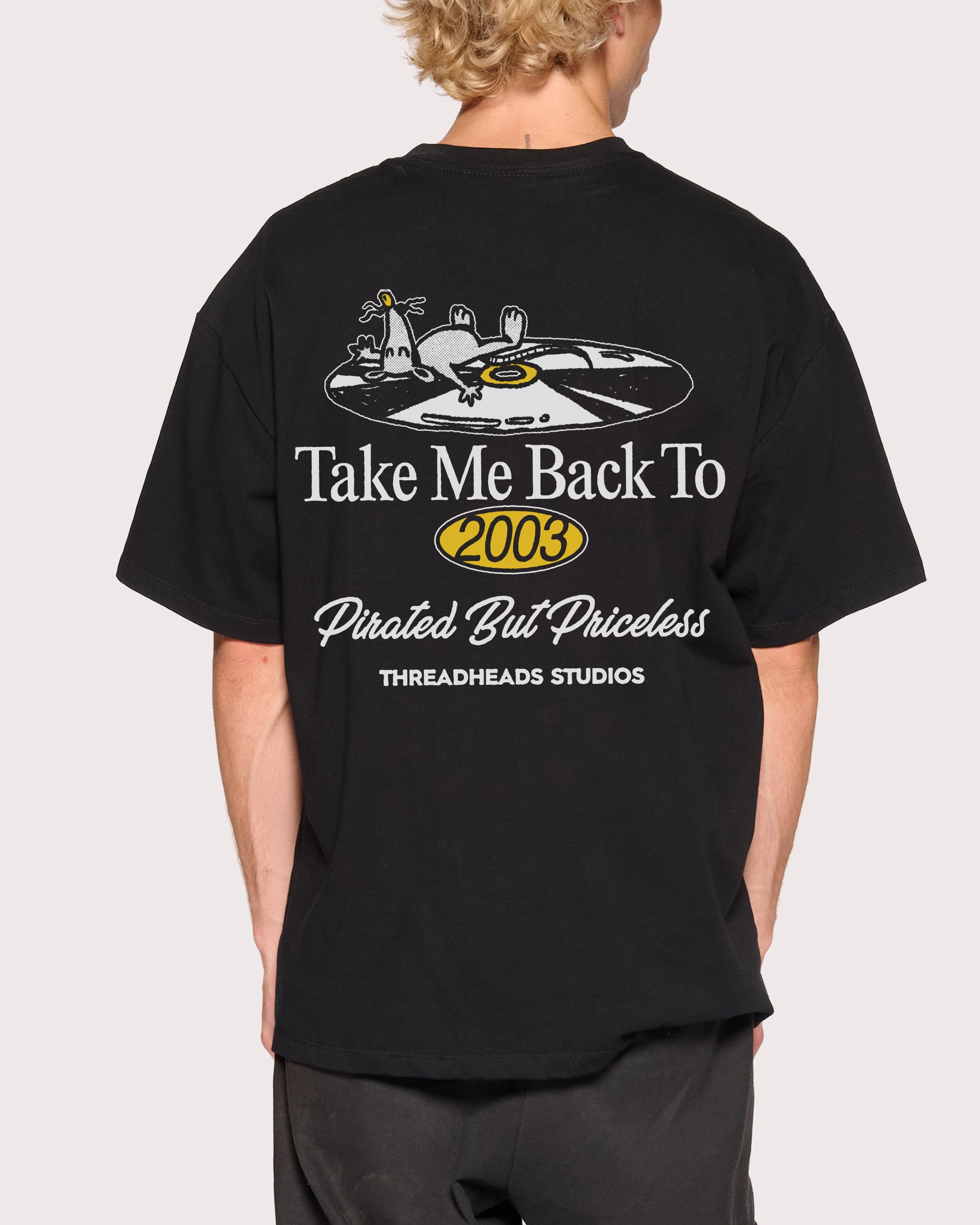 Back to 2003 Black Oversized Tee