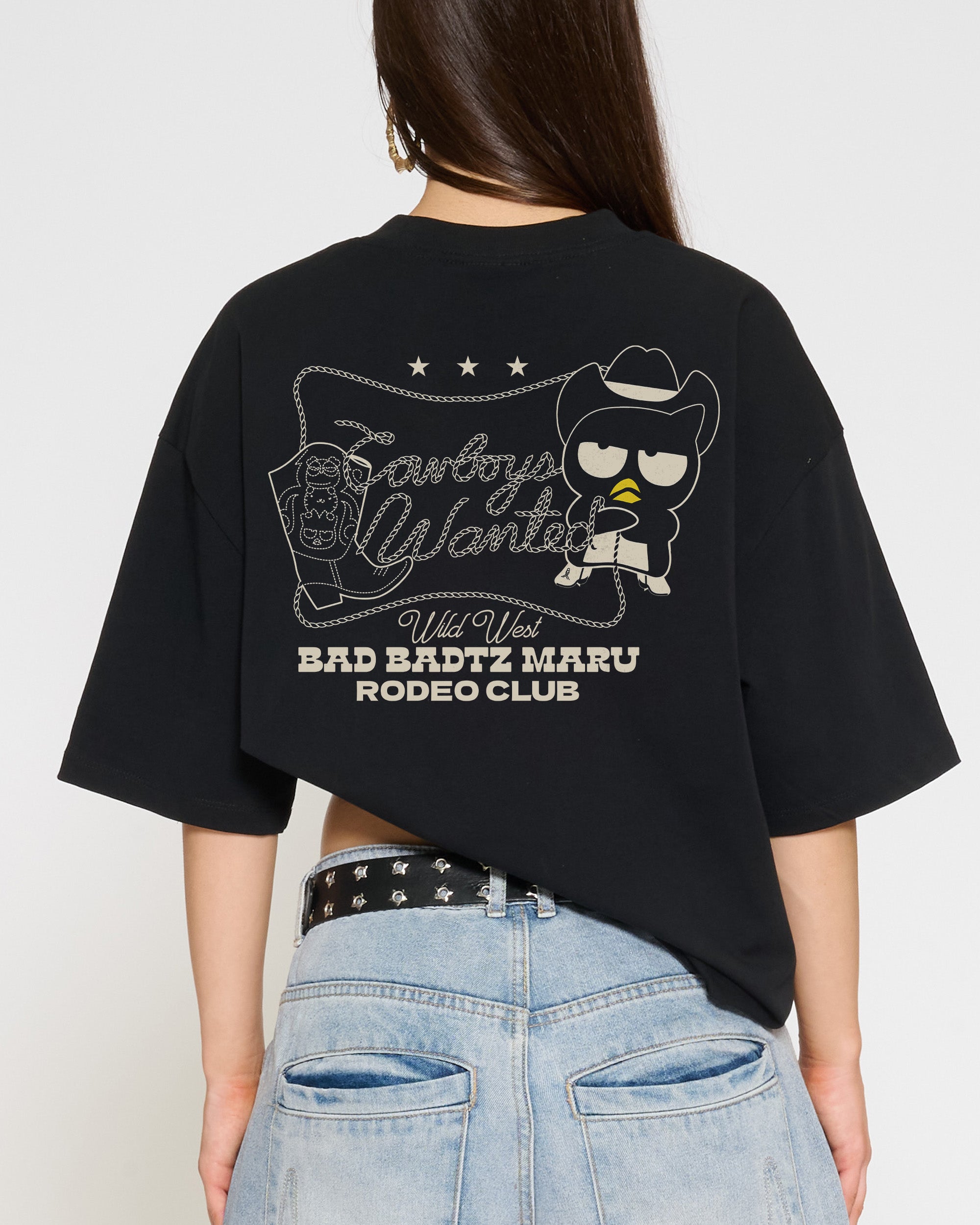 Bad Badtz-Maru Rodeo Club Oversized Tee Official Hello Kitty and Friends collab Threadheads