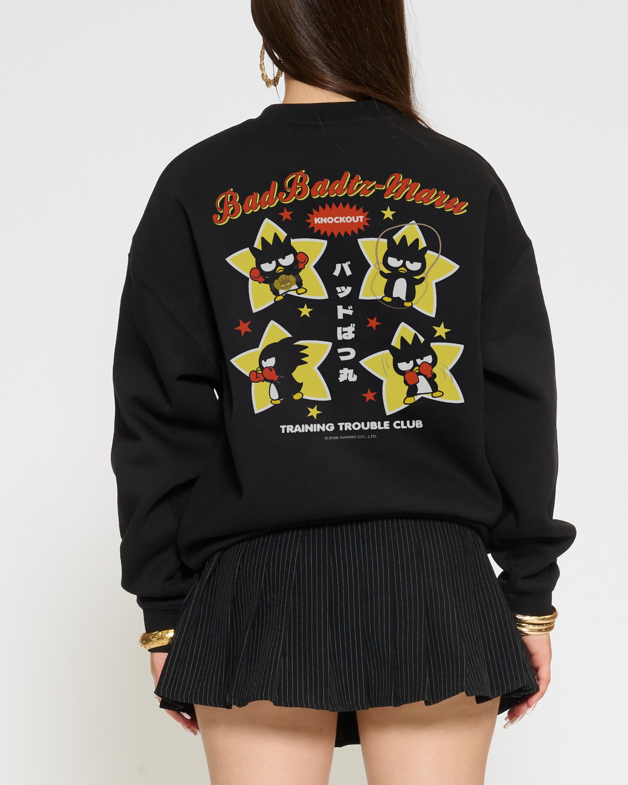 Bad Badtz-Maru Training Trouble Sweatshirt Official Hello Kitty and Friends collab Threadheads