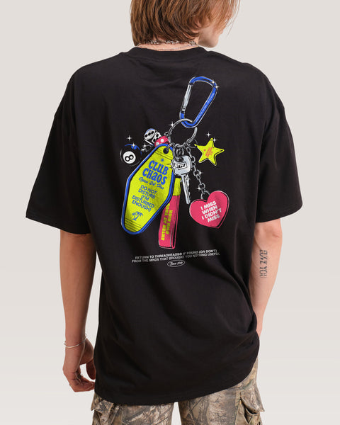 Club Chaos Key Chain T-Shirt | Alternative Graphic T-Shirt