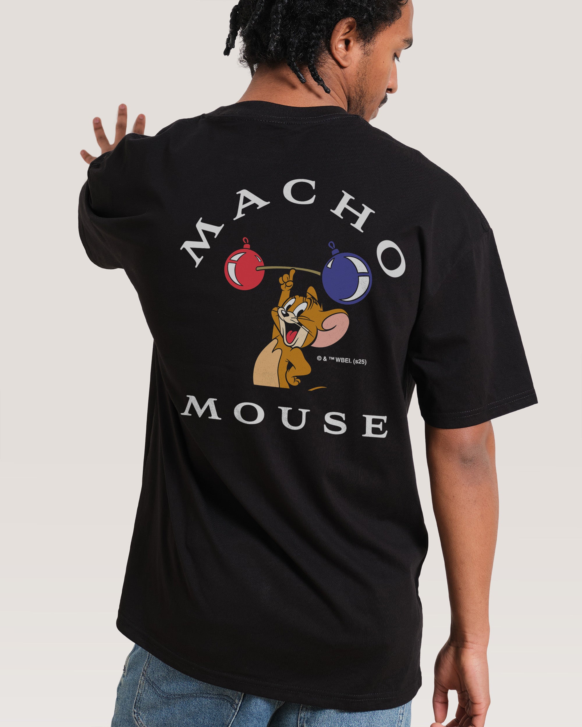 Macho Mouse Black T-Shirt