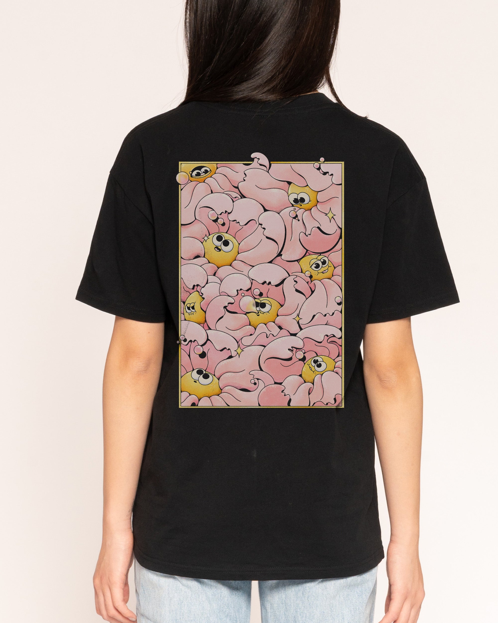 Bubble Blossom Black T-Shirt