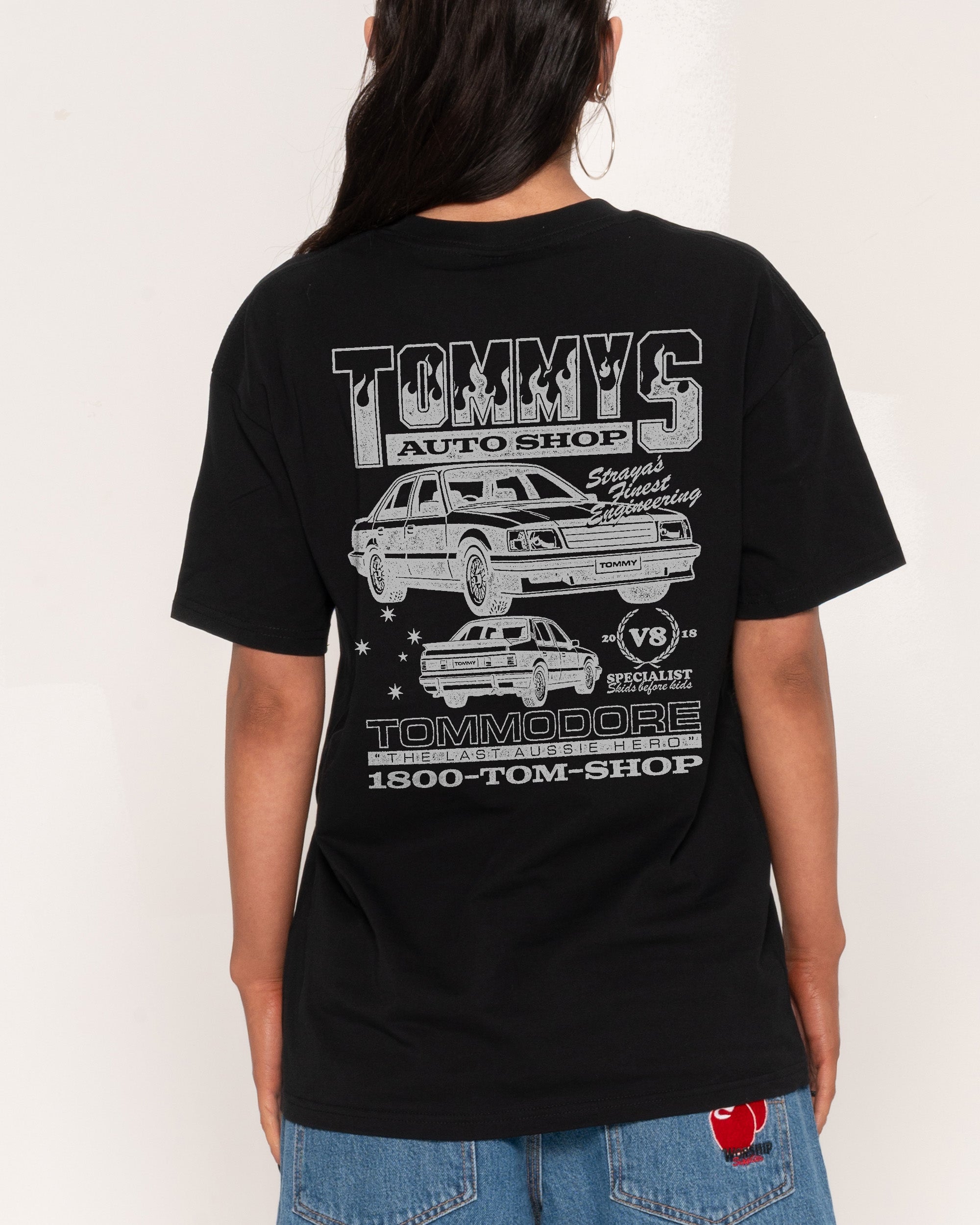 Tommy's Auto Shop Black T-Shirt