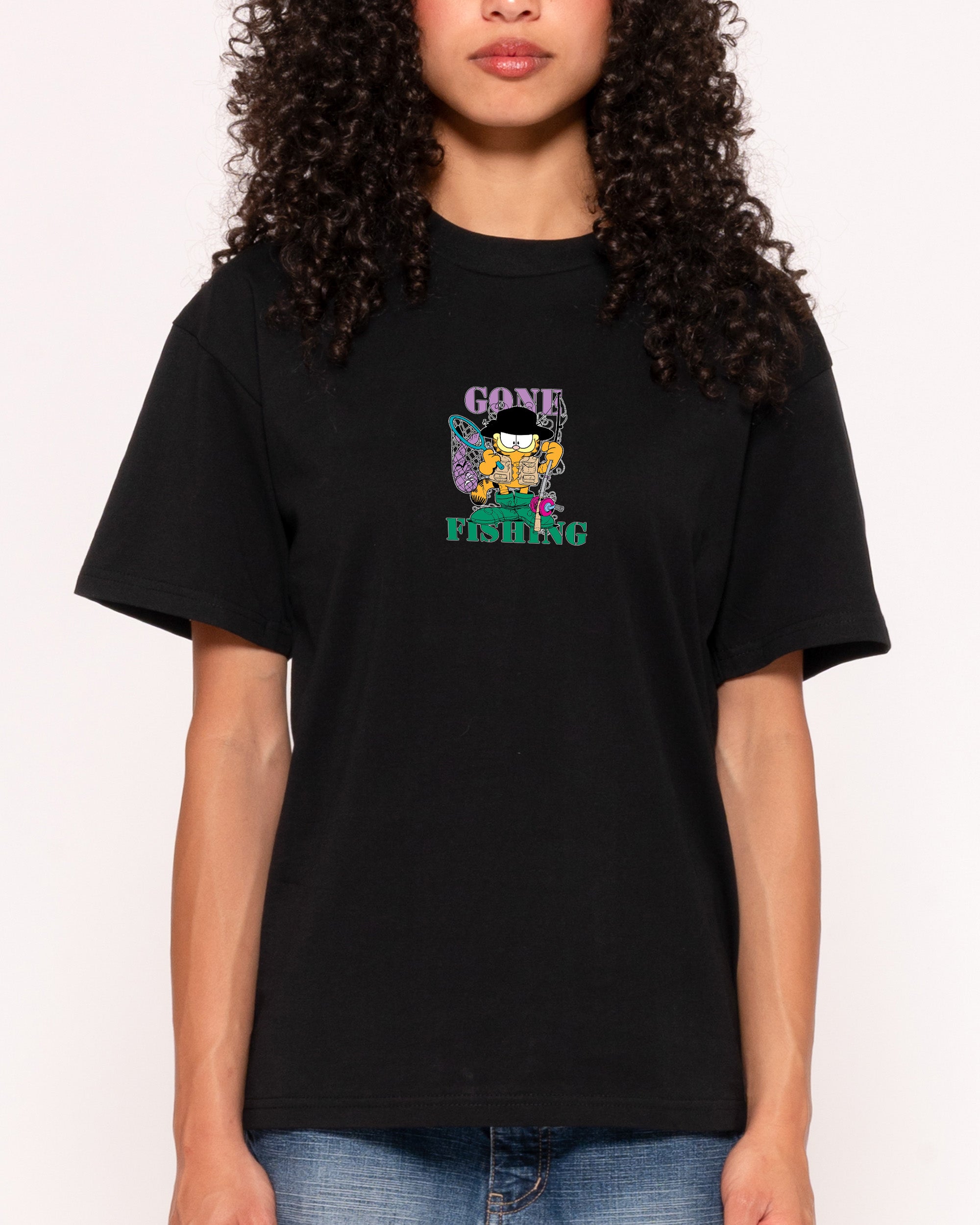 Gone Fishing Black T-Shirt