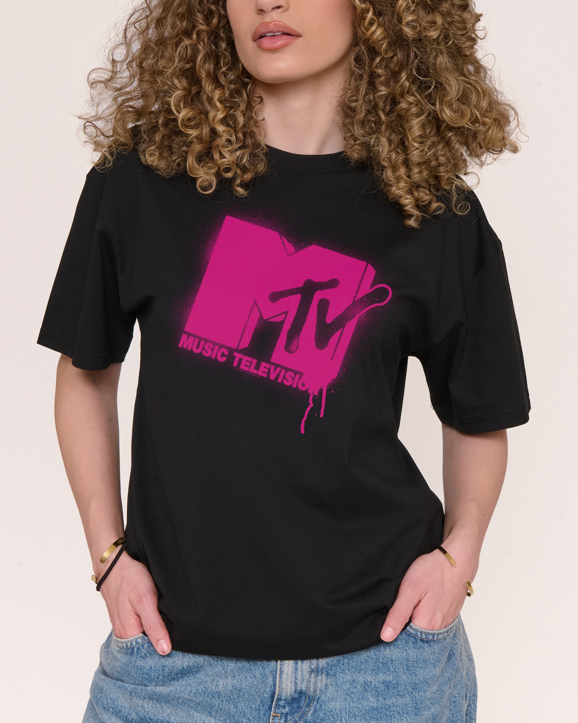 Graffiti MTV Black T-Shirt