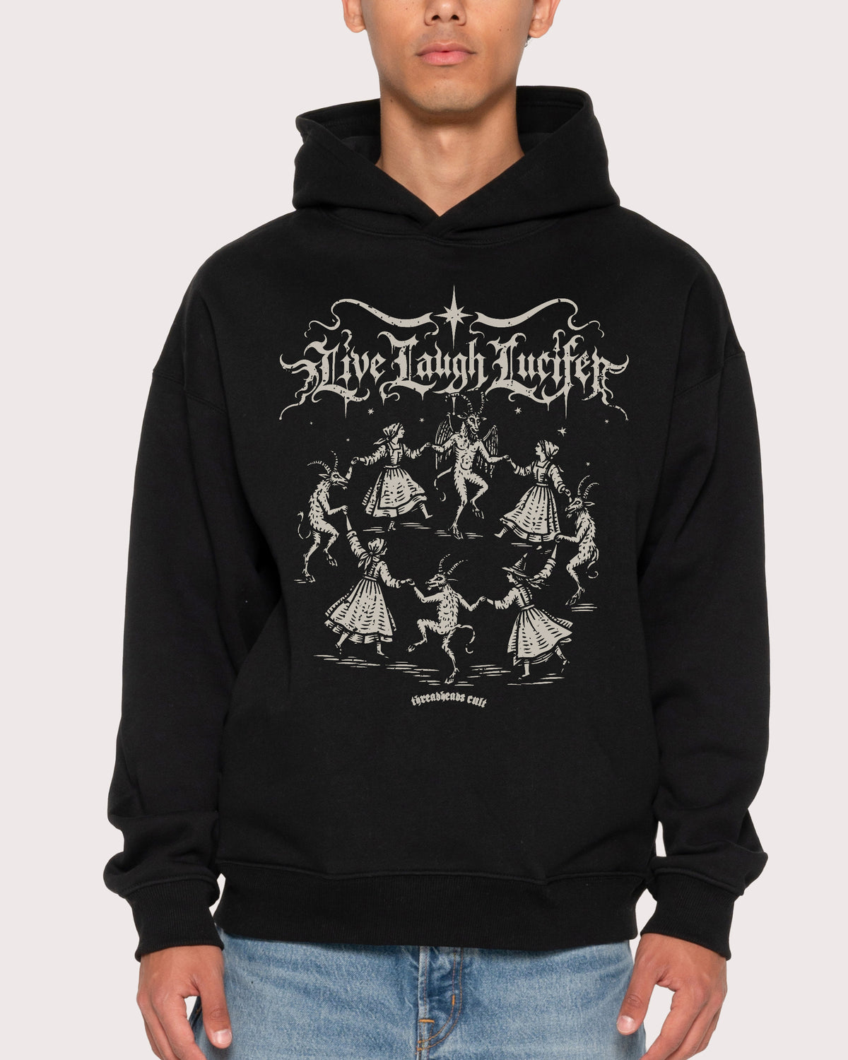 Life Live Laugh Lucifer Black Hoodie