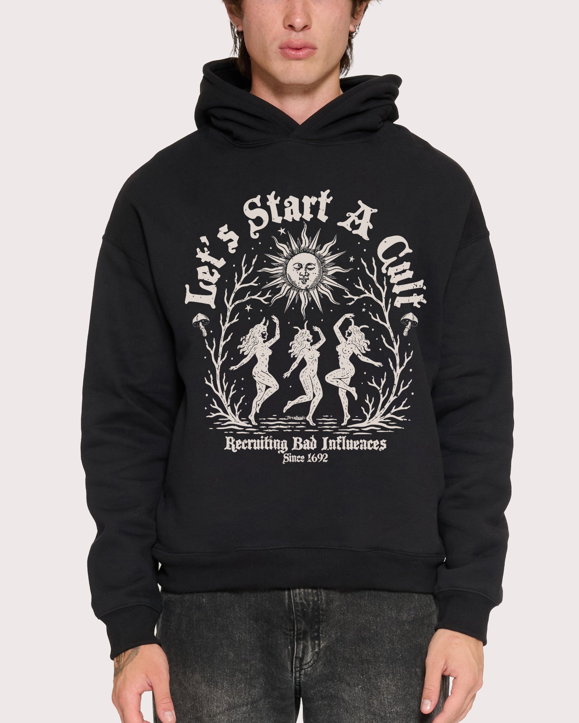 Let's Start a Cult Black Hoodie