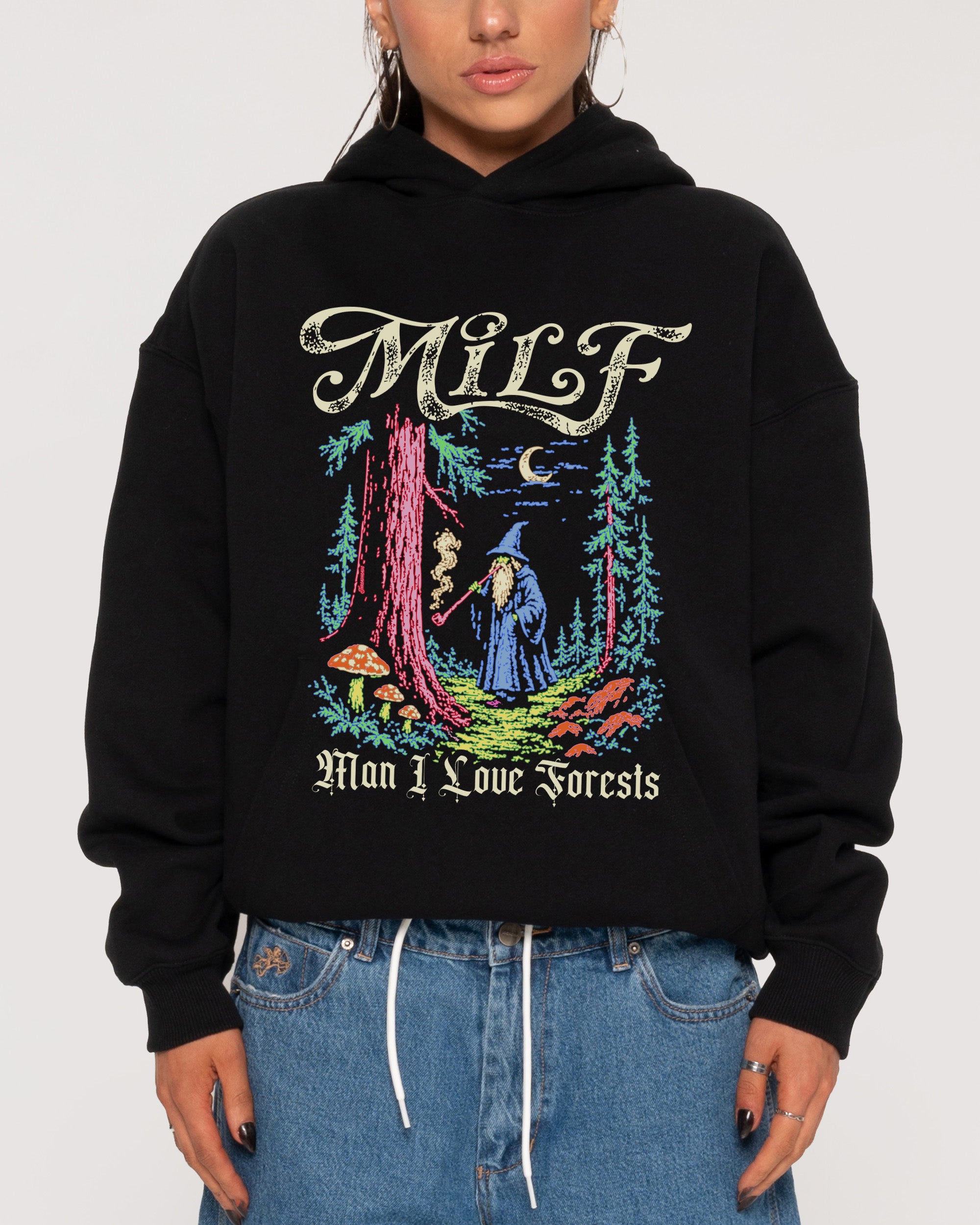 Man I Love Forests Black Hoodie