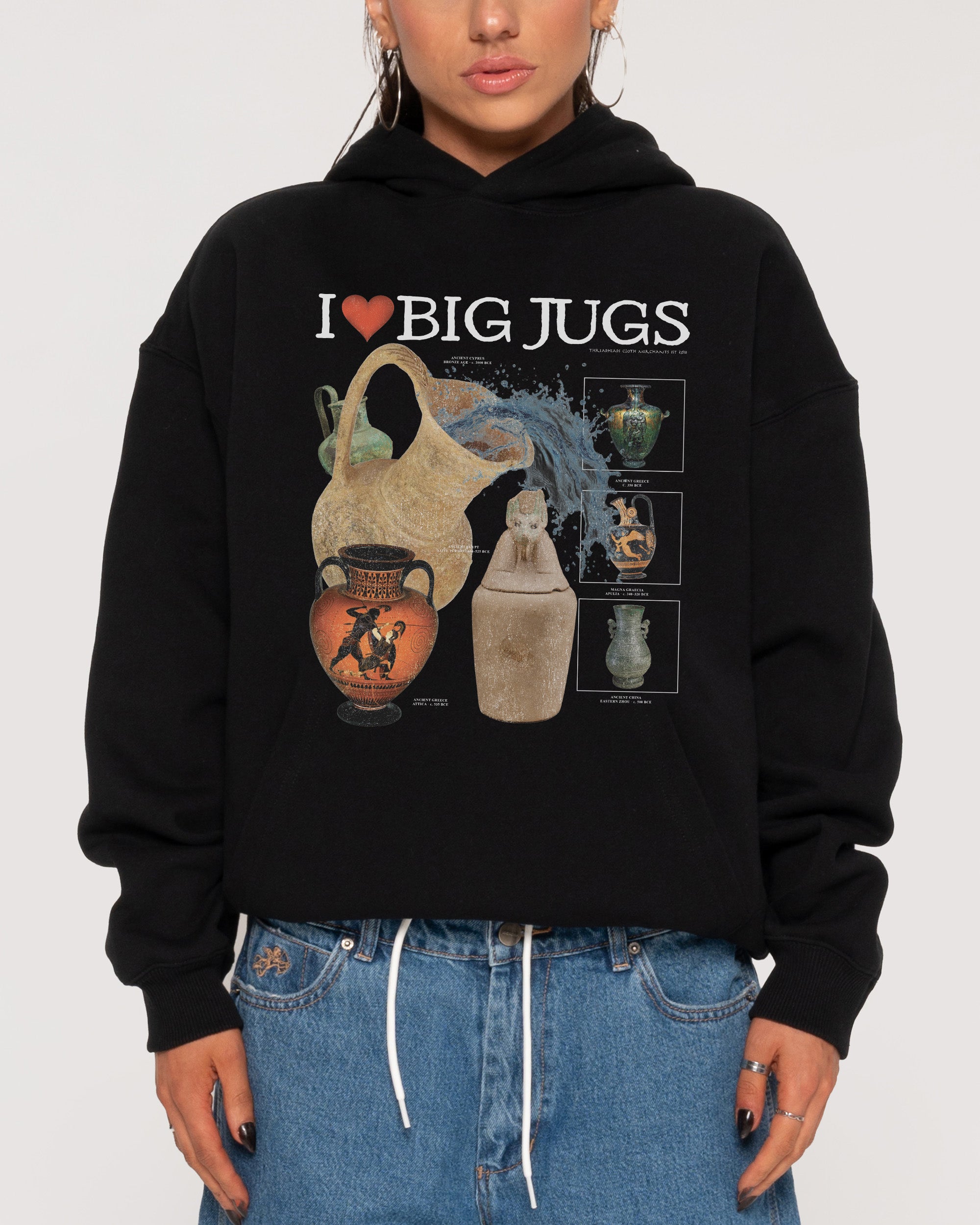 I Love Big Jugs Black Hoodie