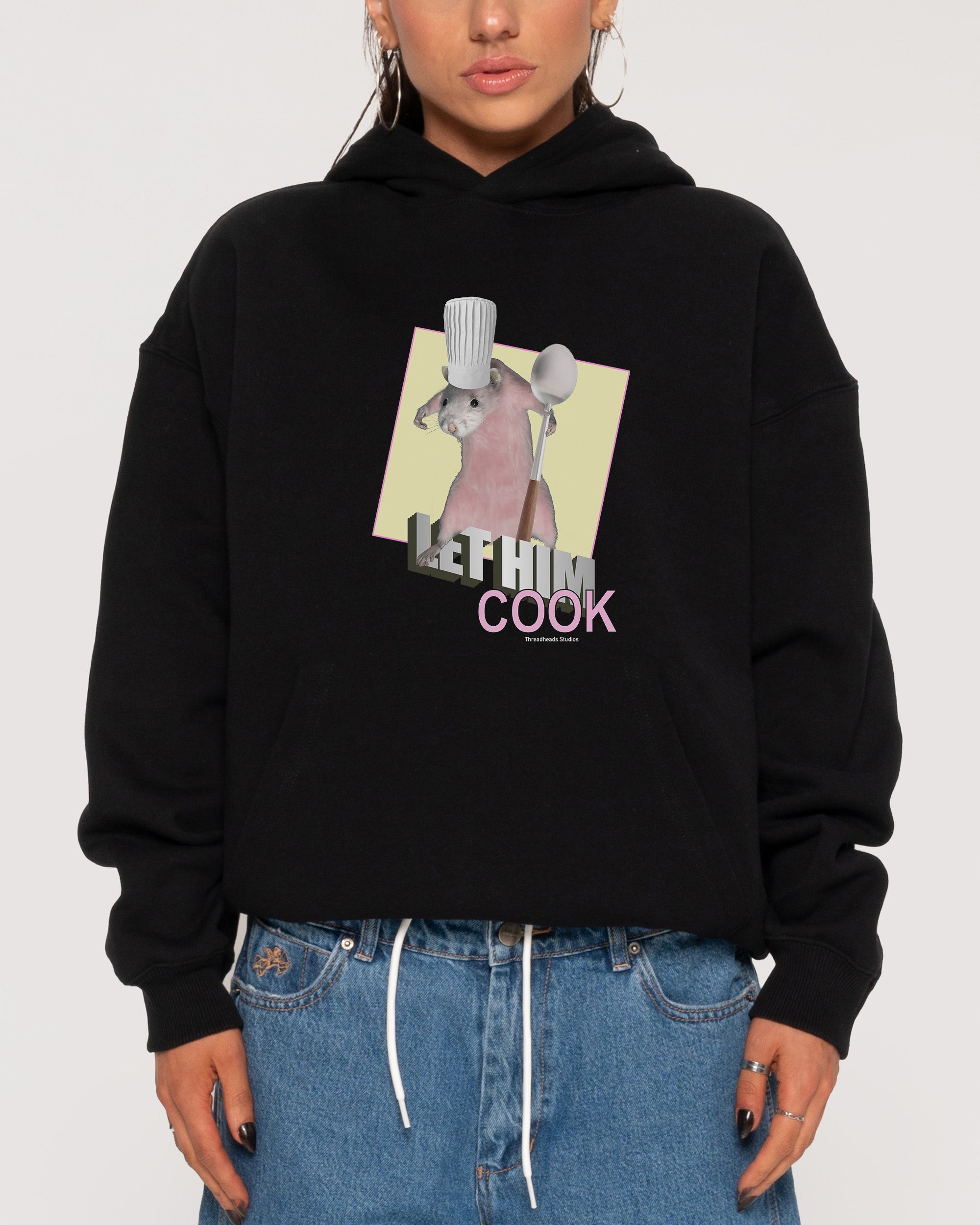 Let Him Cook Black Hoodie