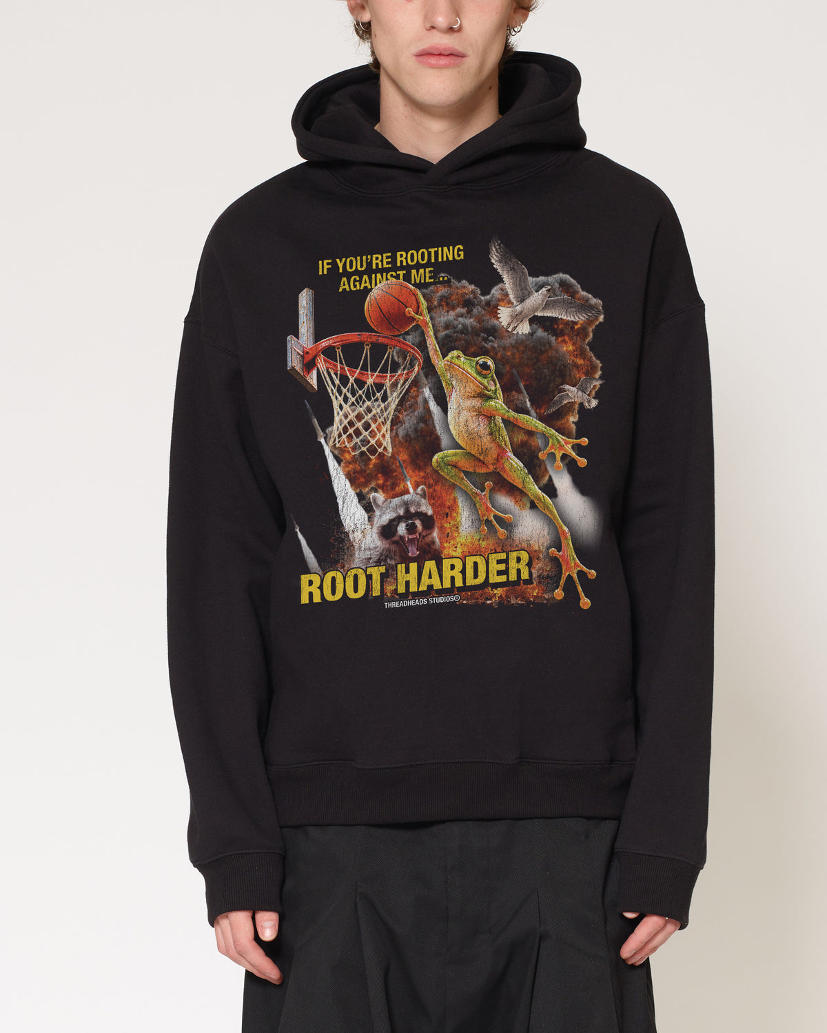 Root Harder Black Hoodie