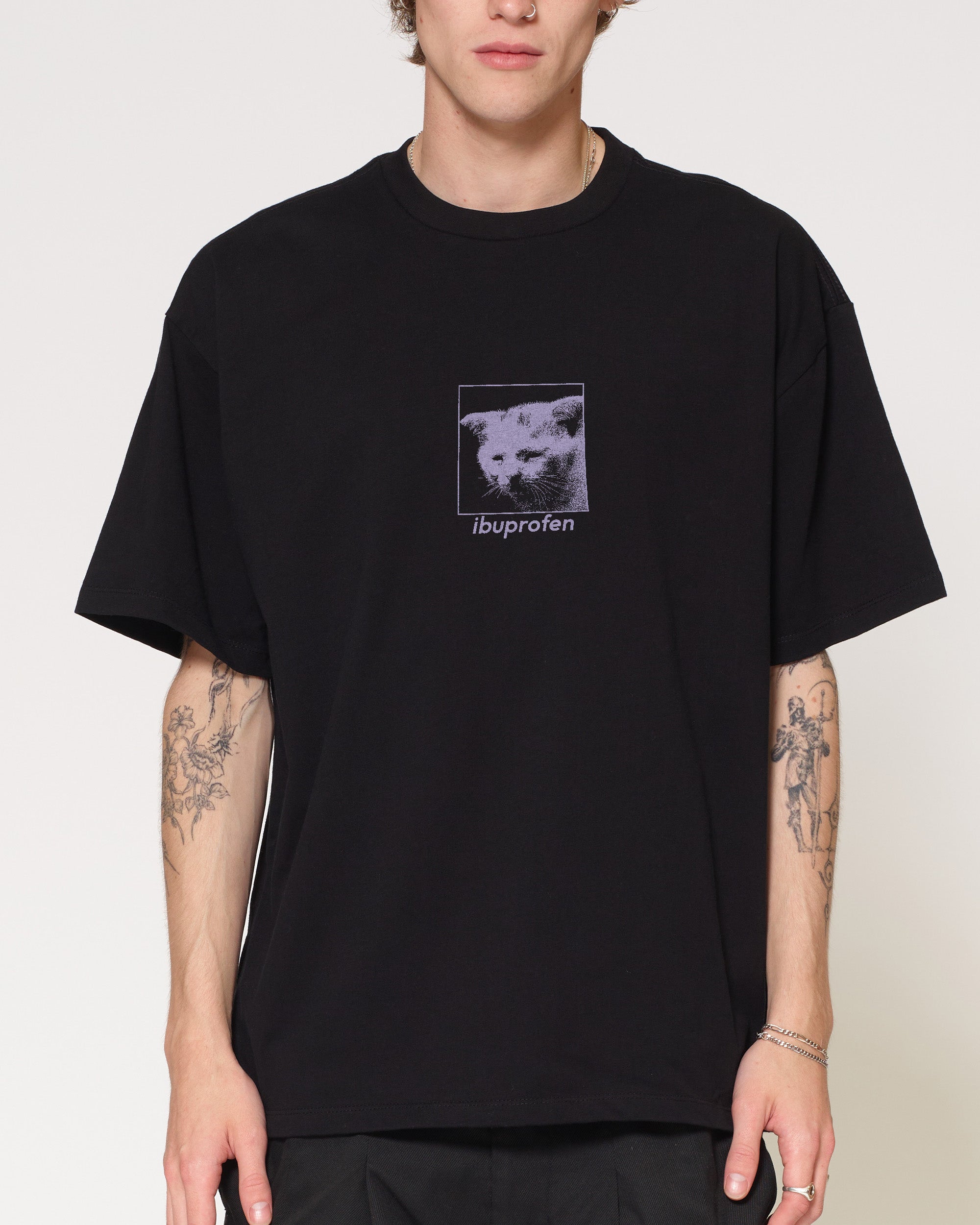 Ibuprofen Black Oversized Tee