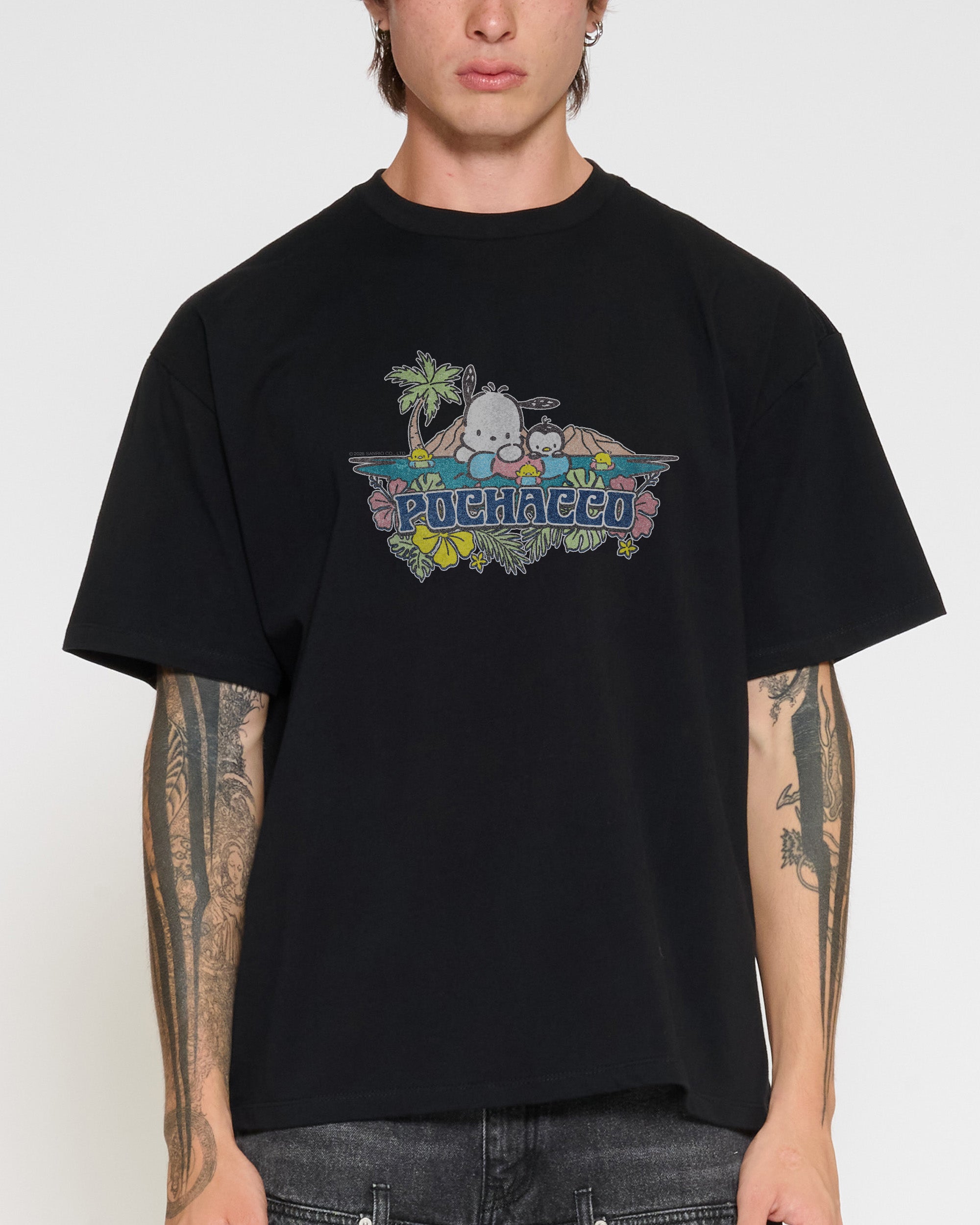 Pochacco Summer Friends Oversized Tee Official Hello Kitty and Friends collab Threadheads