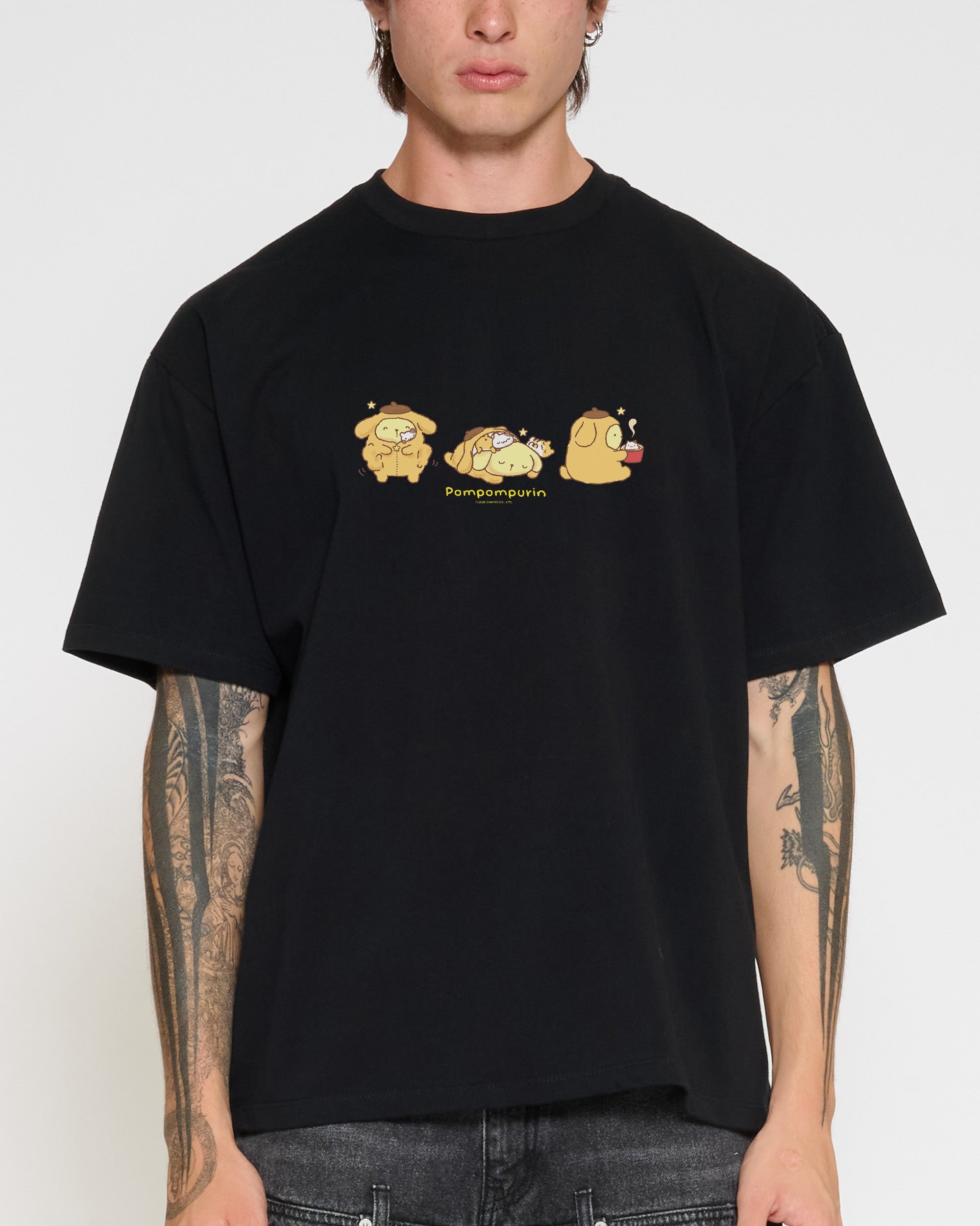 Pompompurin Nap Oversized Tee Official Hello Kitty and Friends collab Threadheads