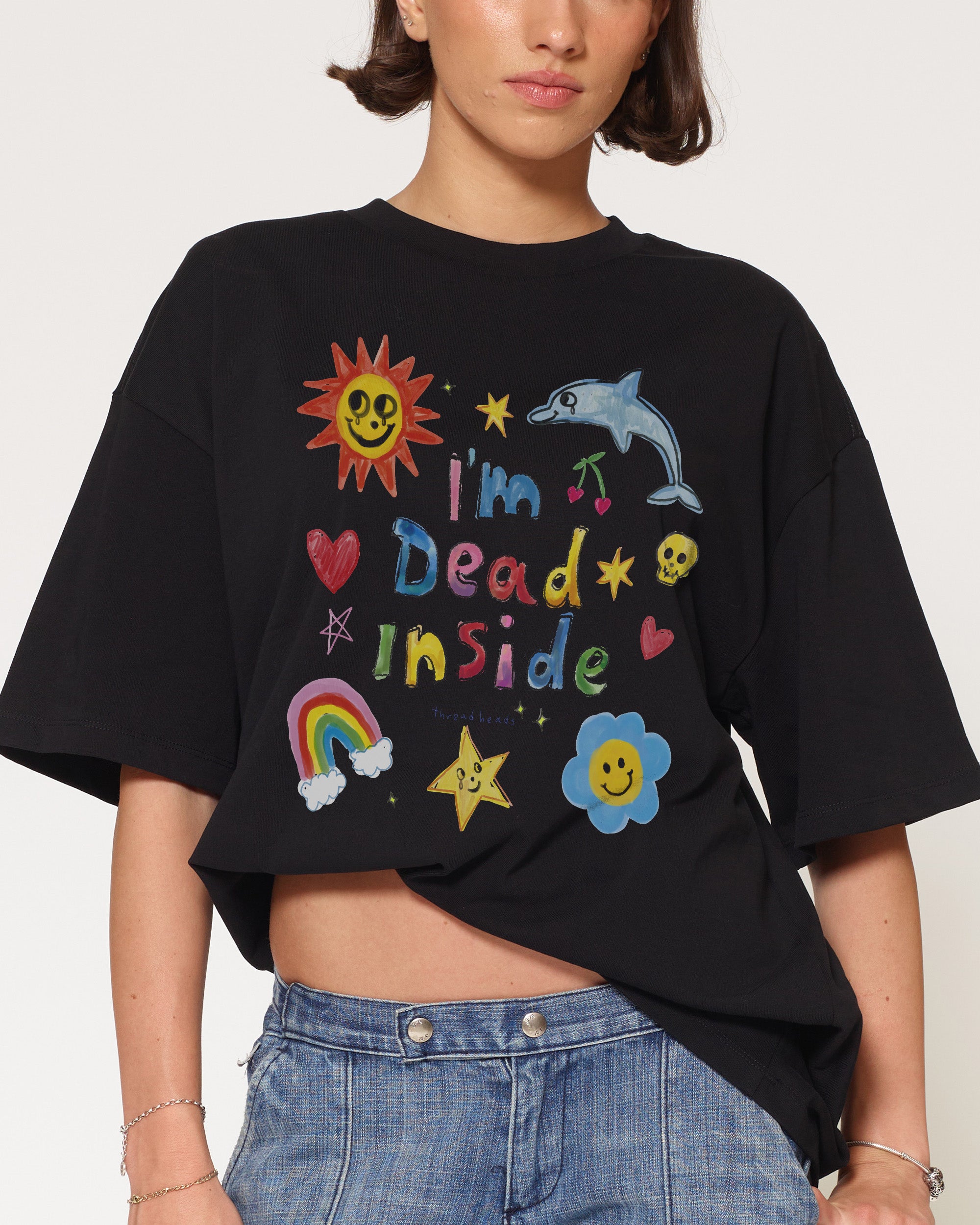 I’m Dead Inside Black Oversized Tee