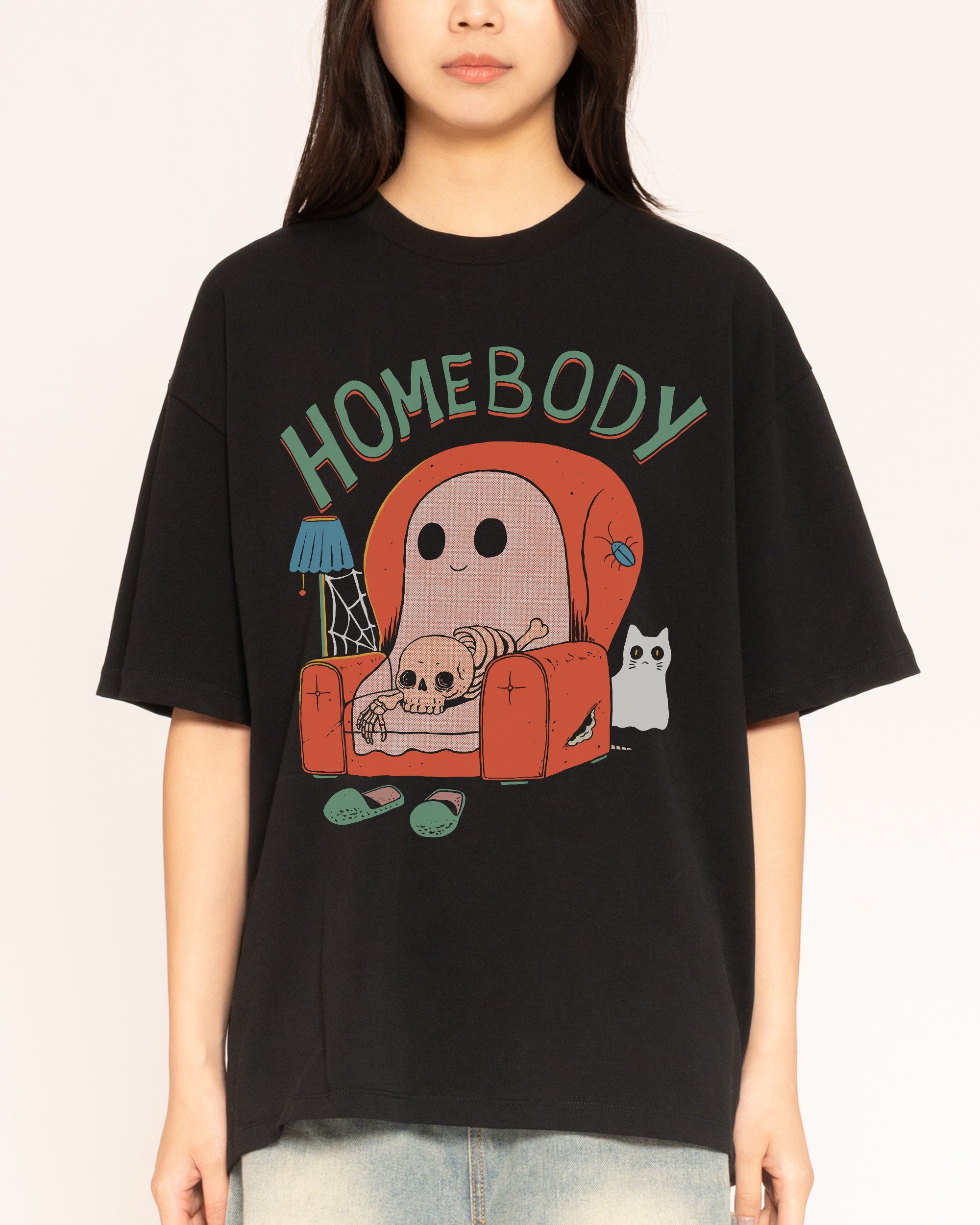 Homebody Black Oversized Tee