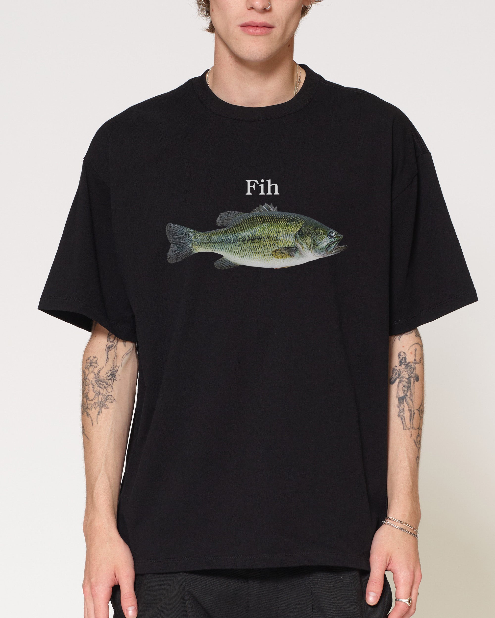 Fih Black Oversized Tee