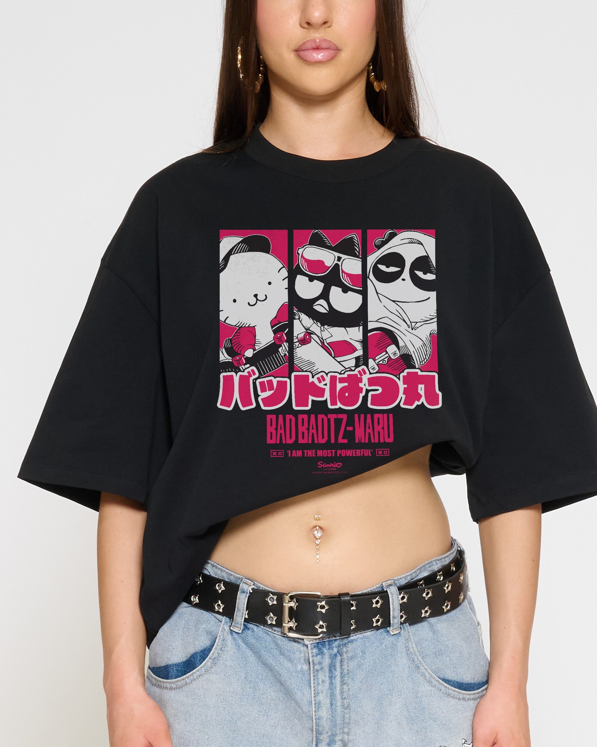 Bad Badtz-Maru Skate Oversized Tee Official Hello Kitty and Friends collab Threadheads