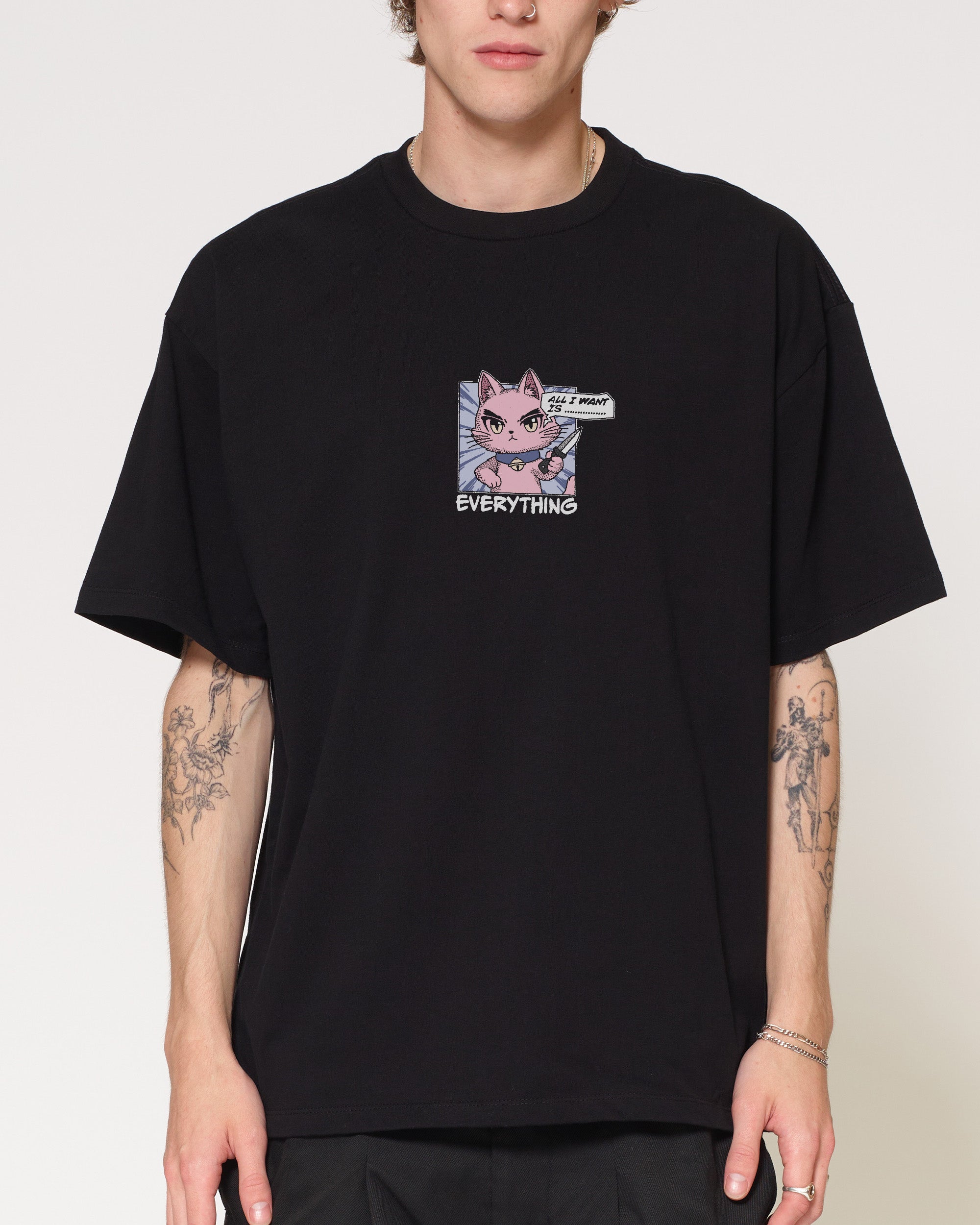All I Want Is Everything Black Oversized Tee