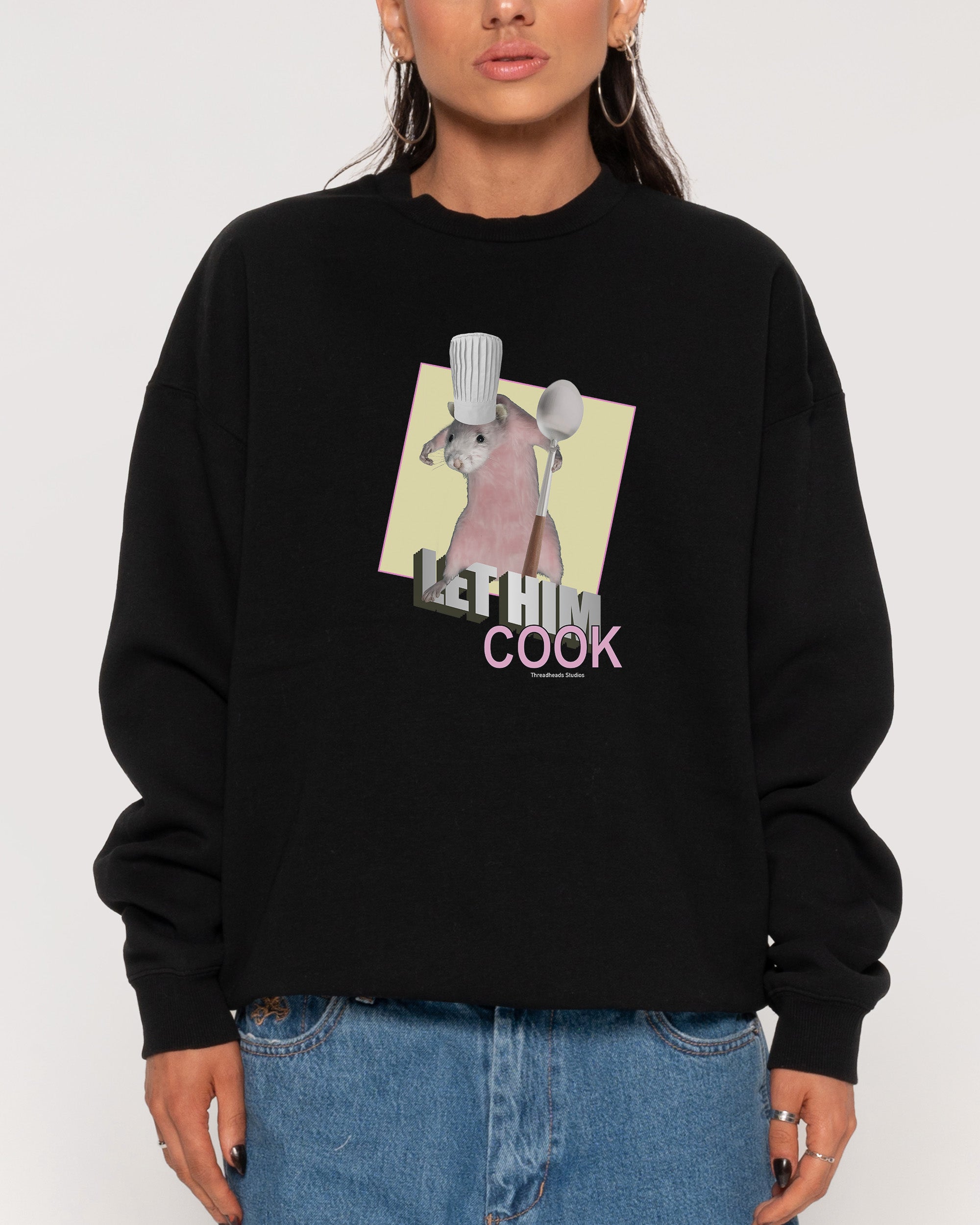 Let Him Cook Black Sweatshirt