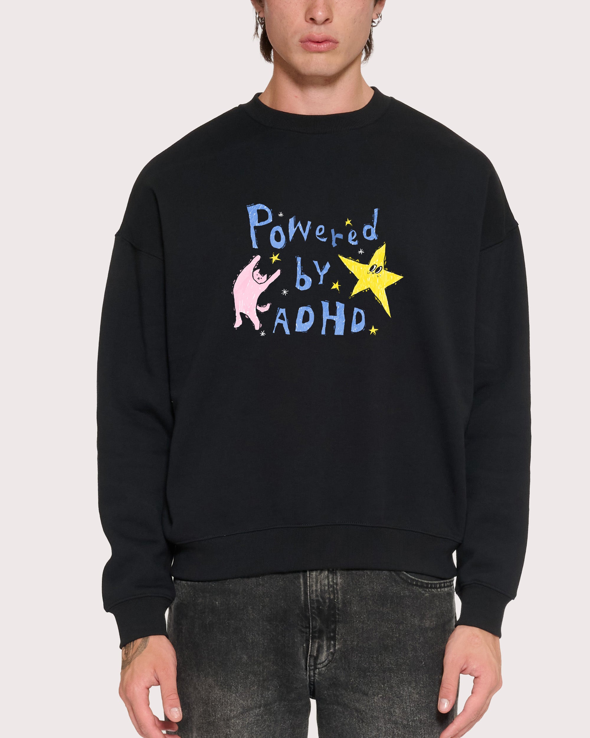 Powered by ADHD Black Sweatshirt