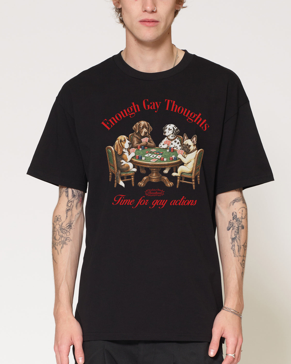 Enough Gay Thoughts Black T-Shirt