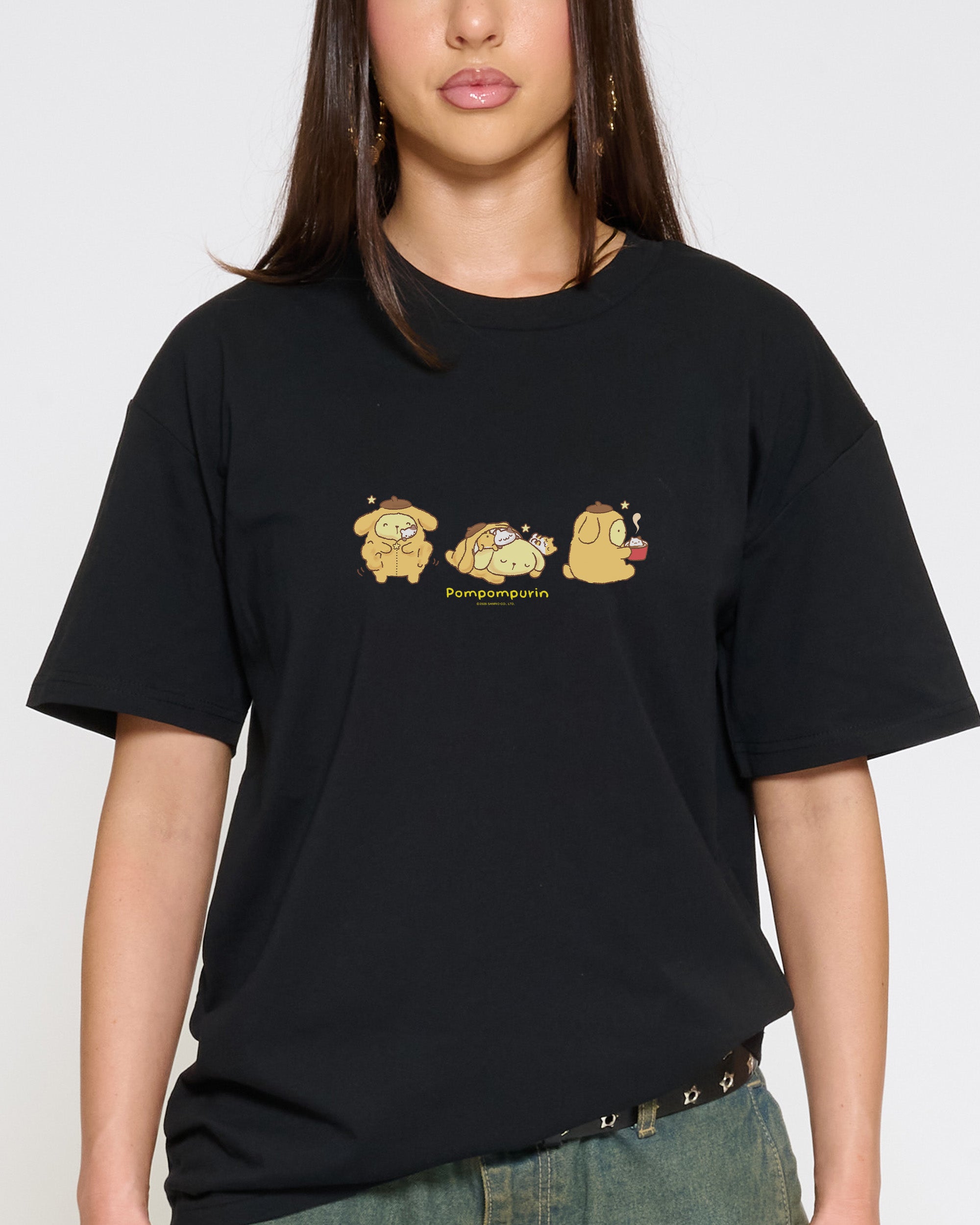 Pompompurin Nap T-Shirt Official Hello Kitty and Friends collab Threadheads