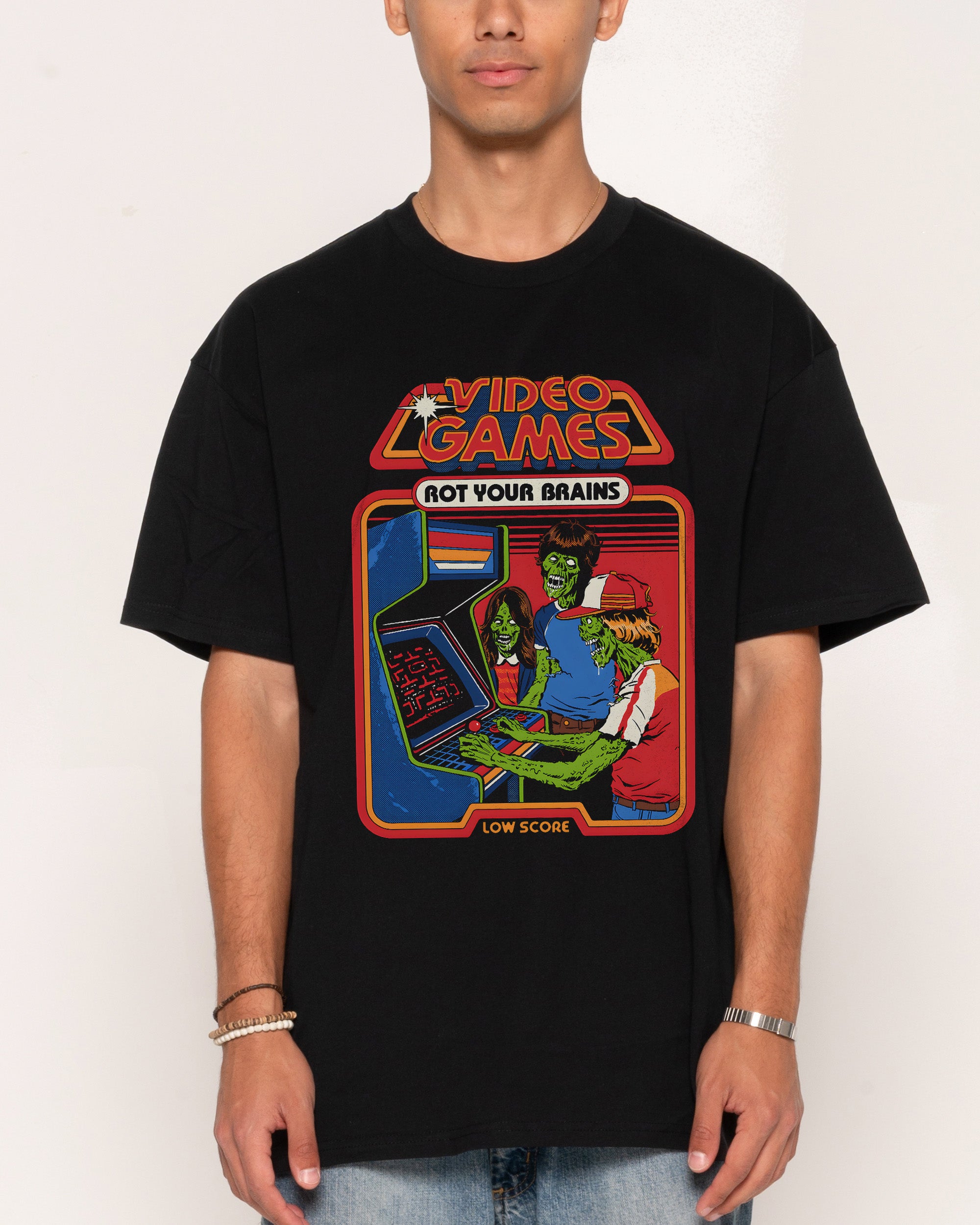 Video Games Rot Your Brains T-Shirt | Designed by Steven Rhodes