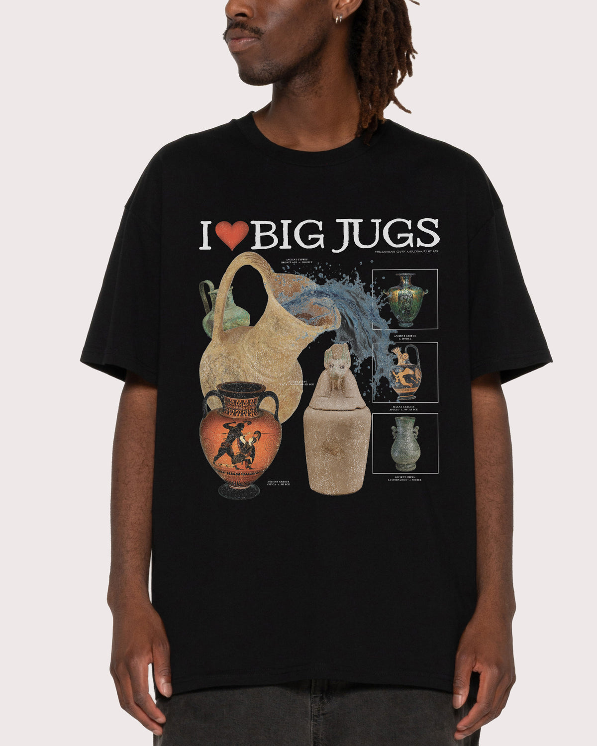 I Love Big Jugs Black T-Shirt