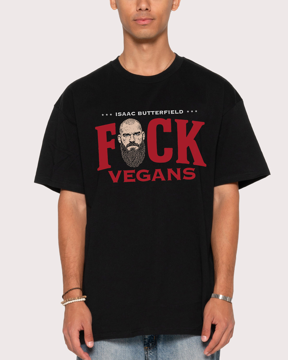 Vegans Black Oversized Tee
