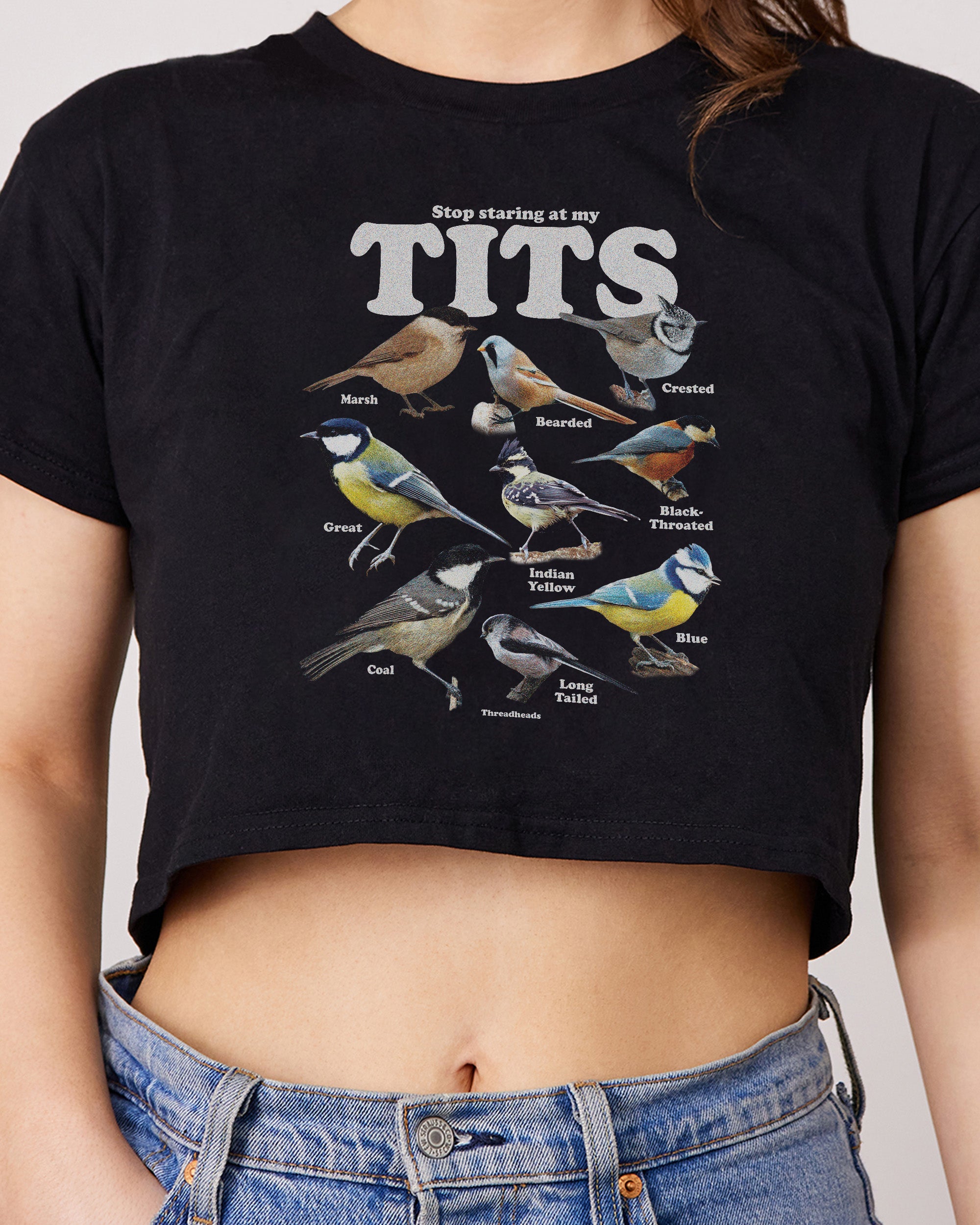 Stop Staring At My Tits Crop Tee