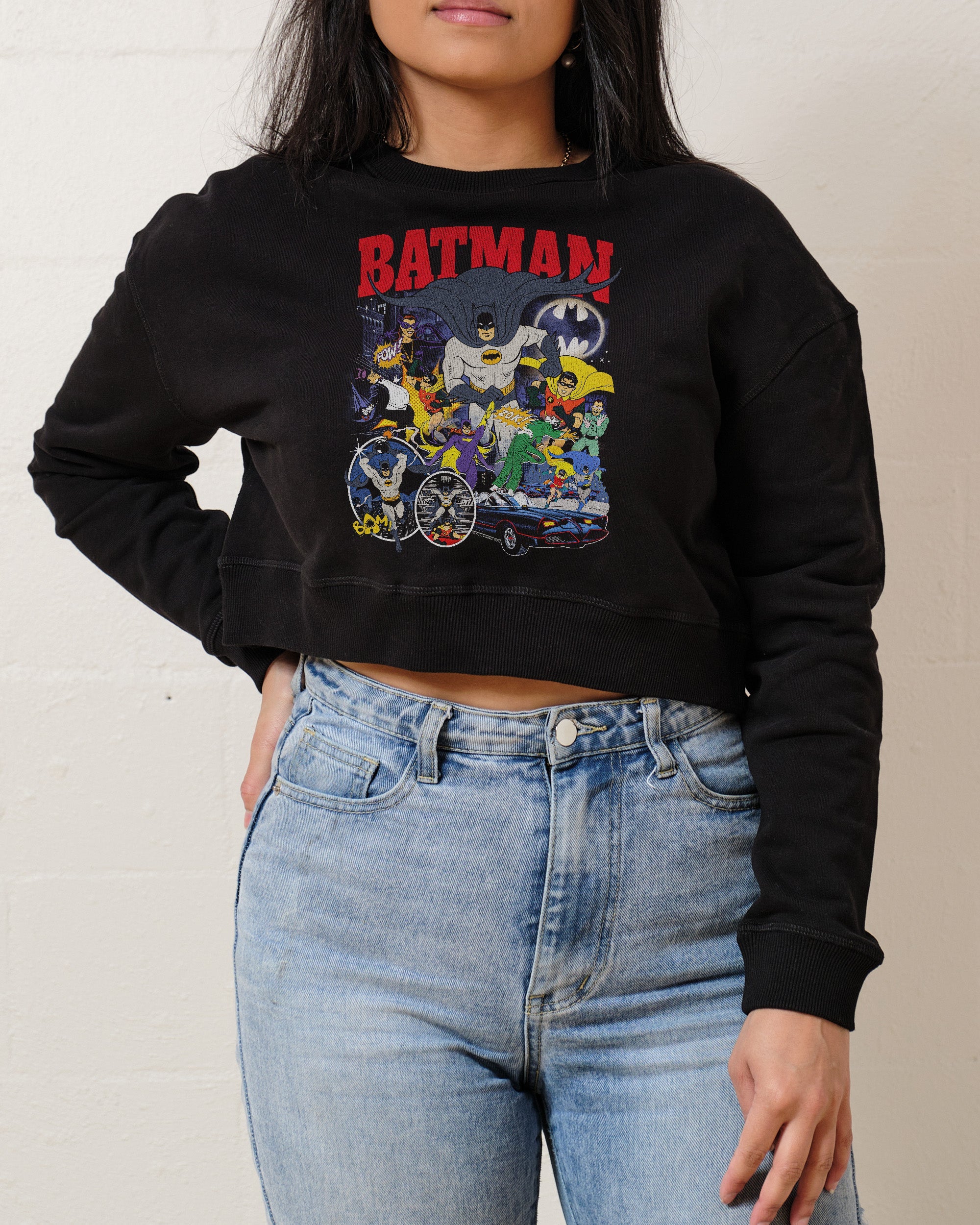 Batman Animated Bootleg Crop Jumper Australia Online Black