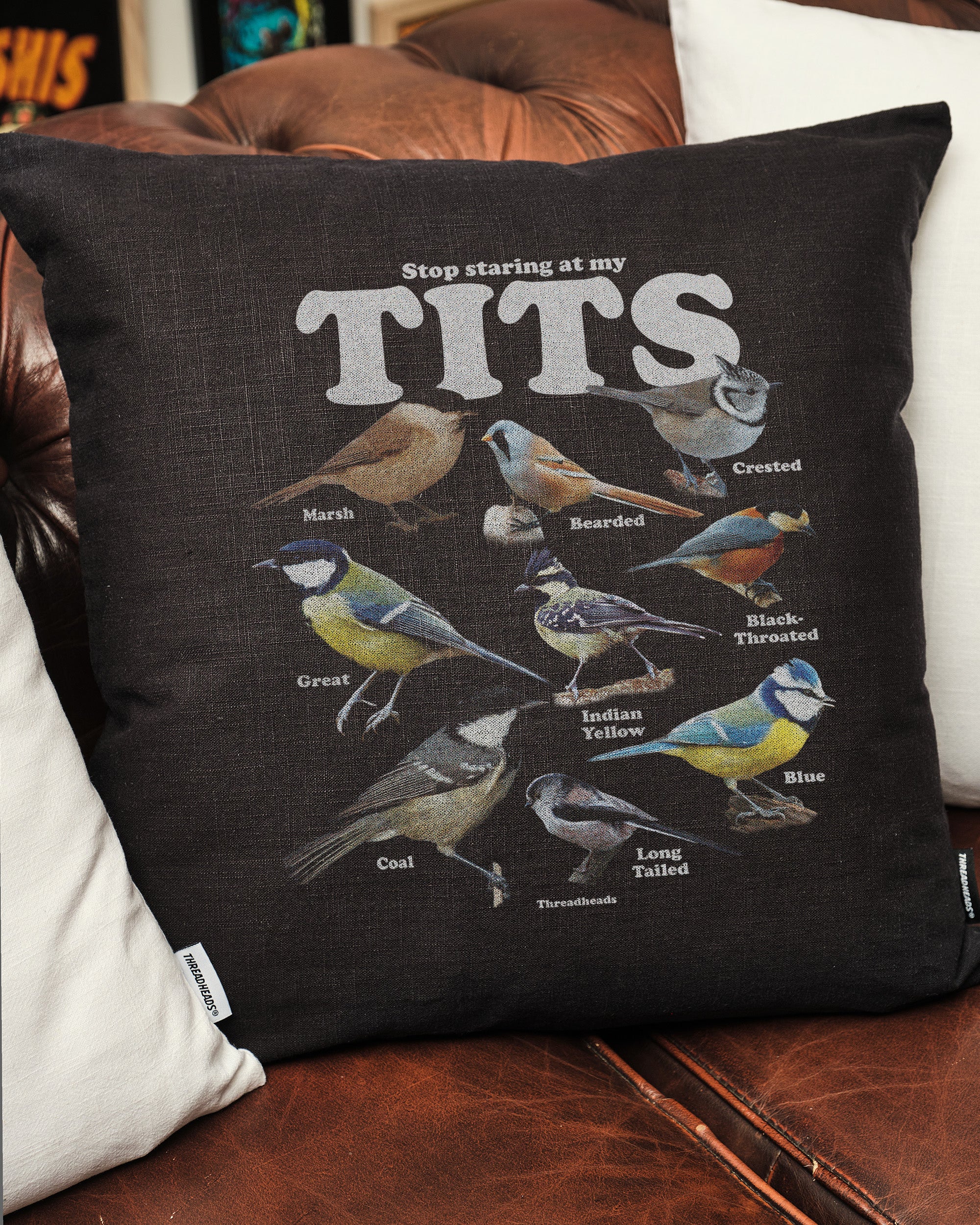 Stop Staring At My Tits Cushion Australia Online Black