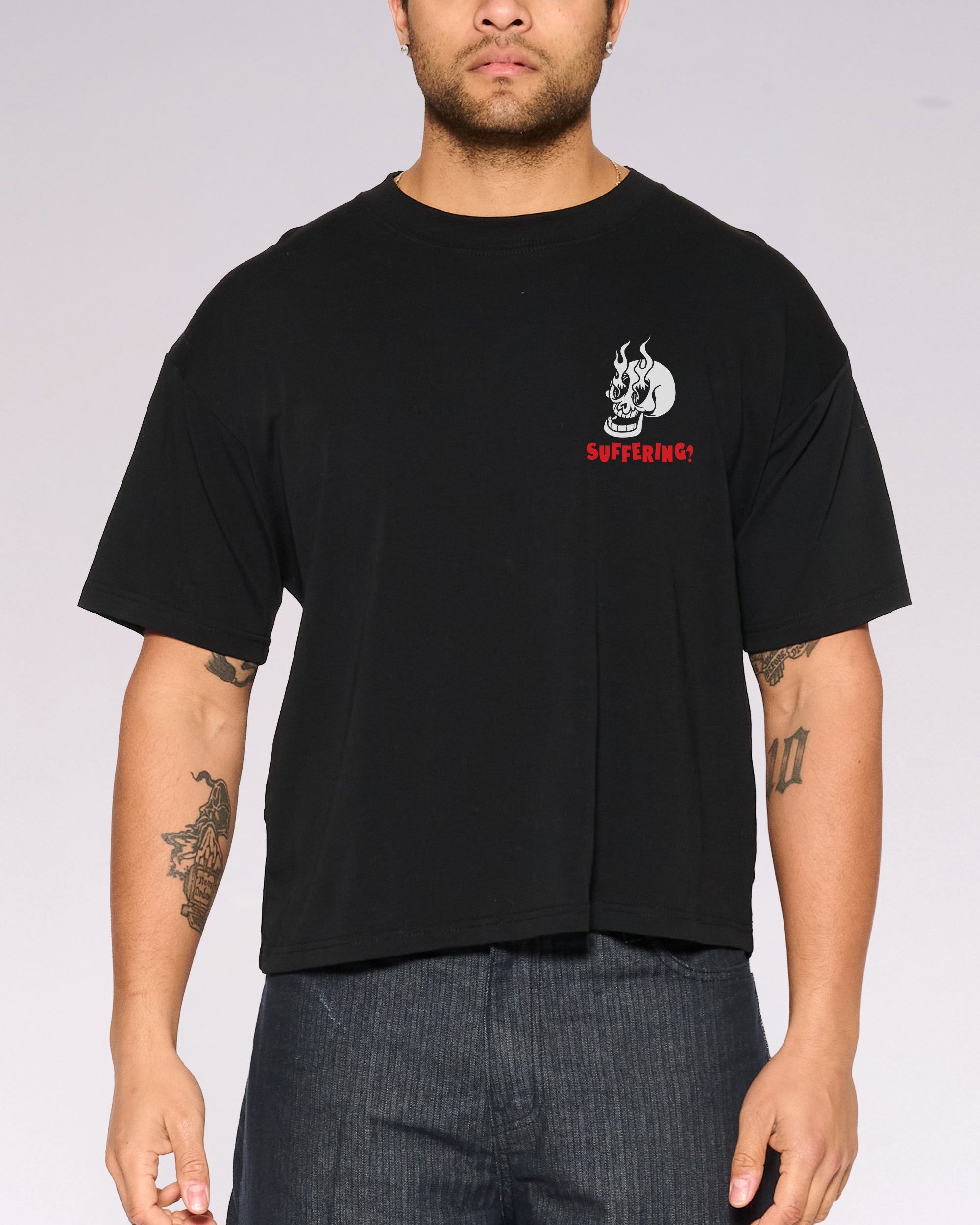 Stay Hydrated While You Suffer Oversized Crop Tee